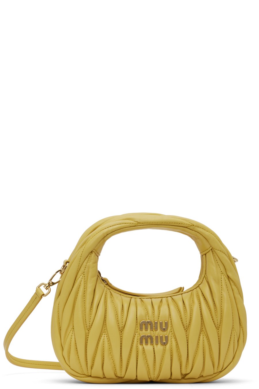 Miu Miu - Yellow Wander Matelassé Nappa Leather Mini Bag