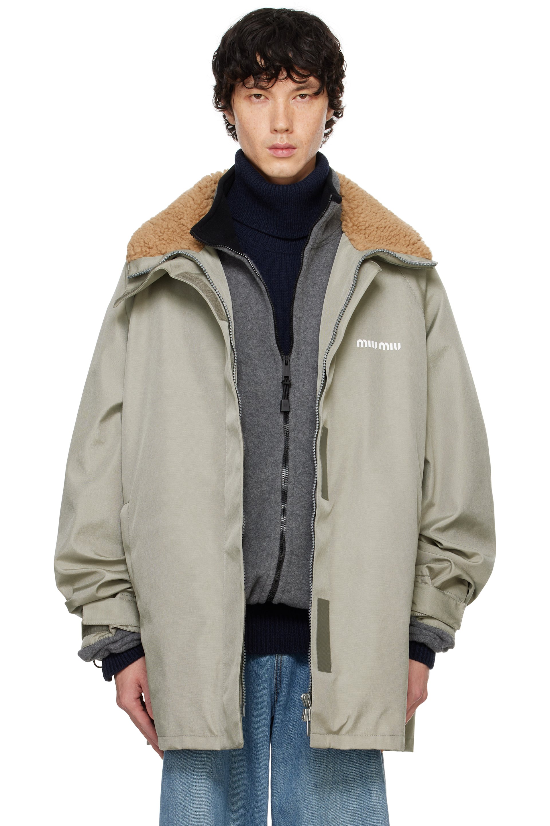 Miu Miu - Blouson gris en canevas CORDURA®