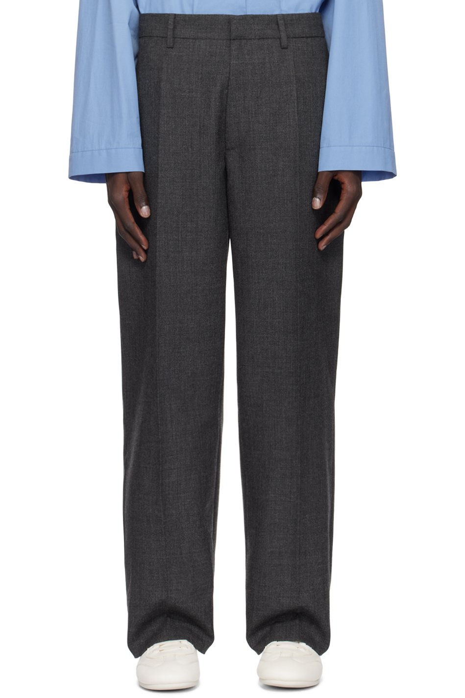 Miu Miu - Pantalon gris à plis