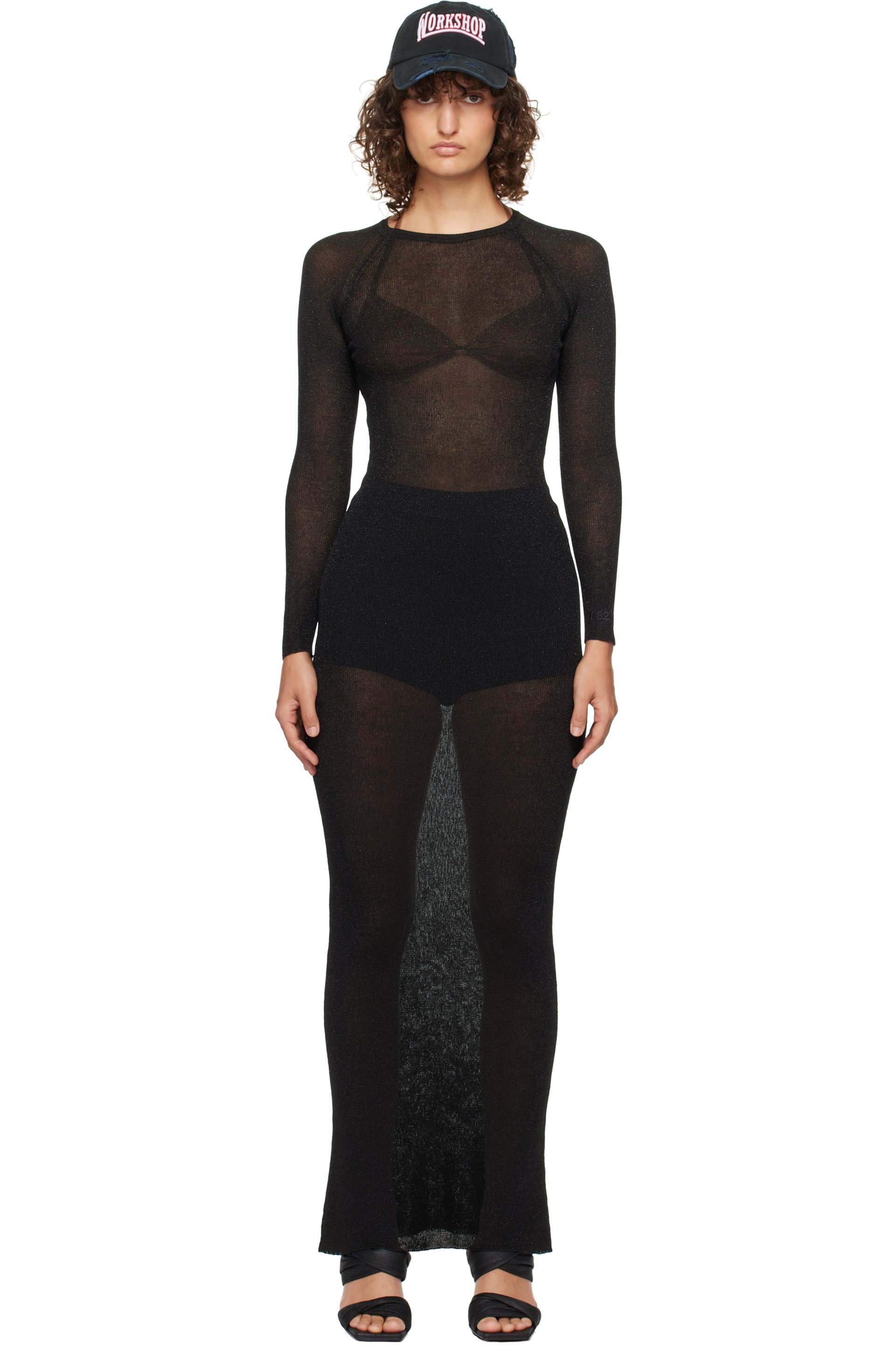 032c - Robe longue Threshold noire