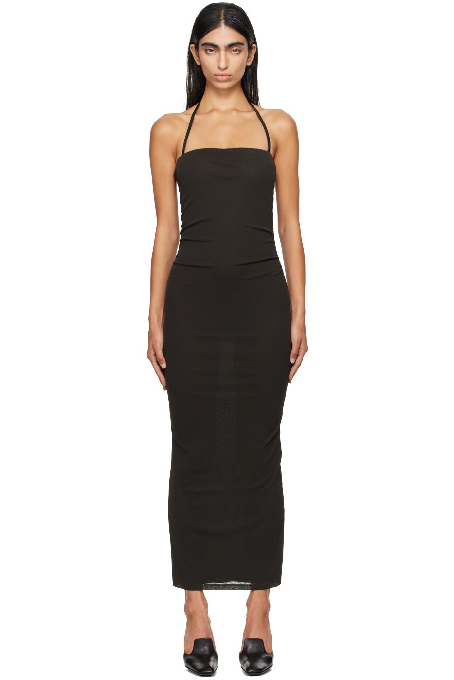 Nanushka - Robe midi Eliz noire