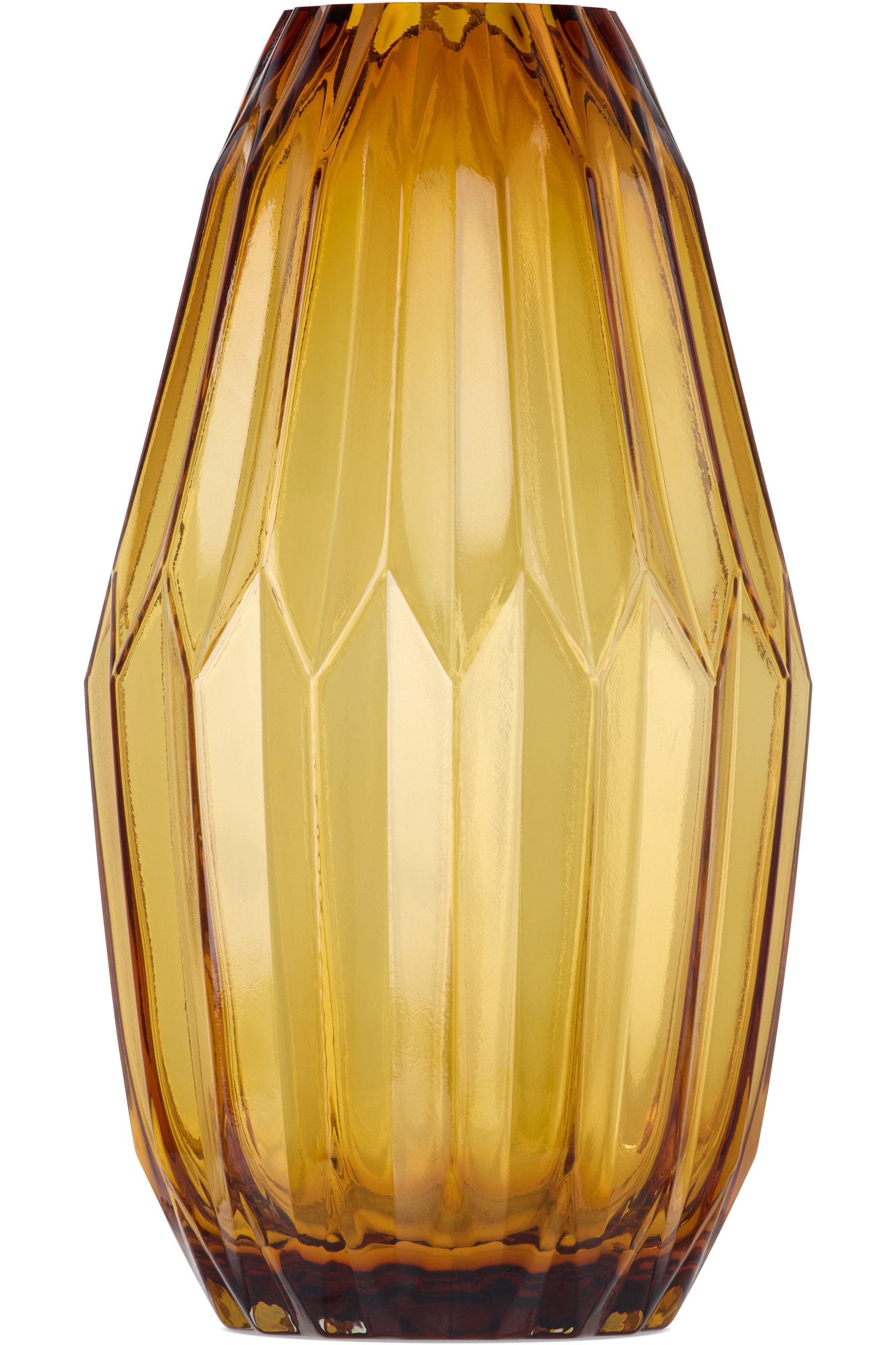 POLSPOTTEN - Orange Glass Folds M Vase