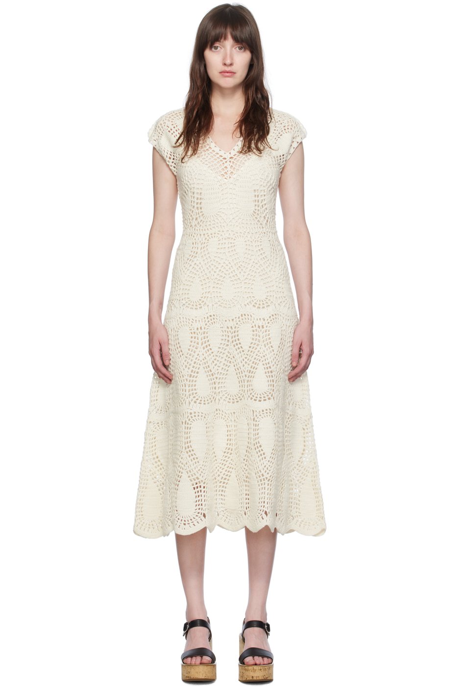 Gabriela Hearst - Robe longue Waldman blanc cassé