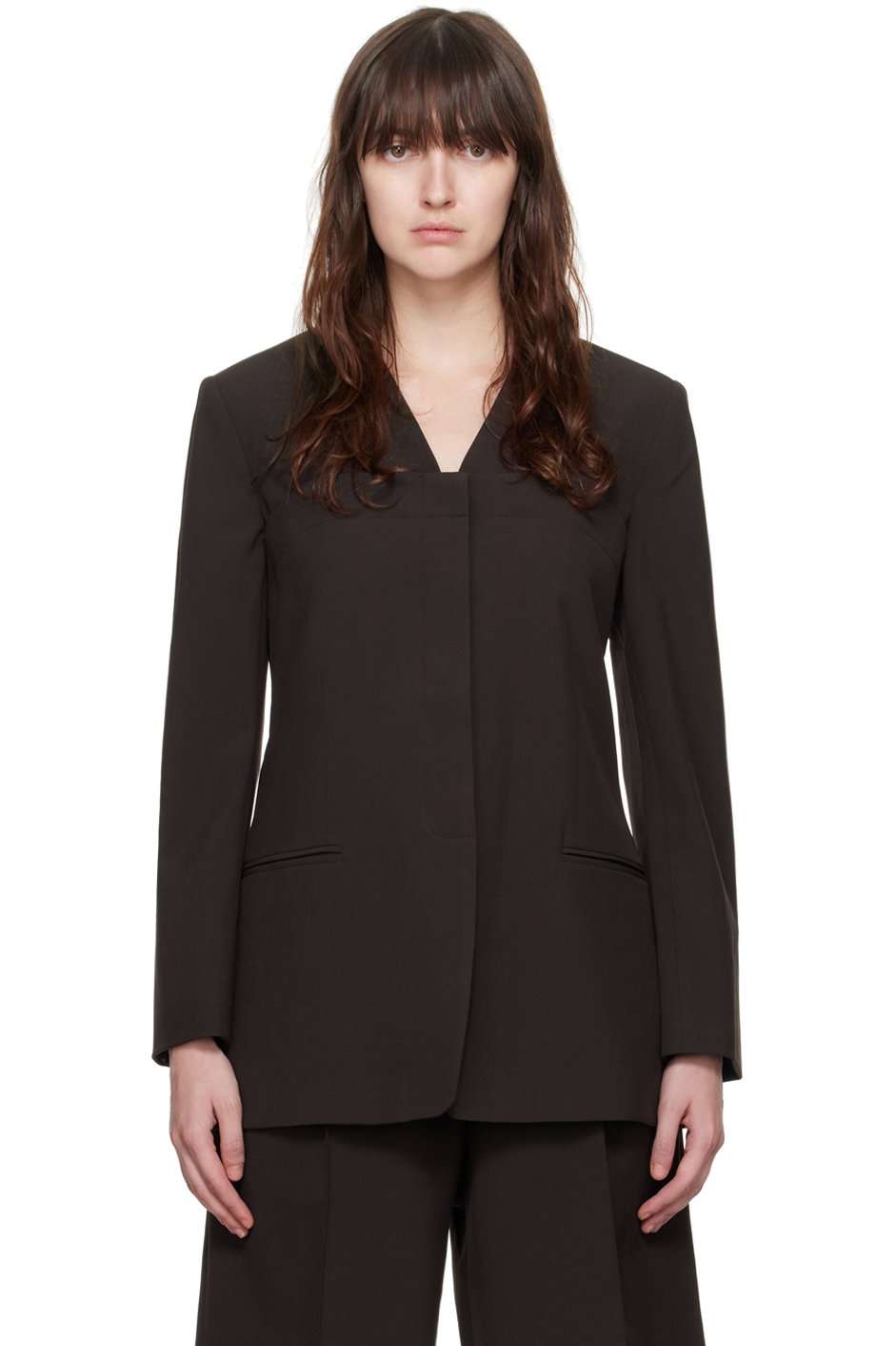 Beaufille - Veston de style boléro brun