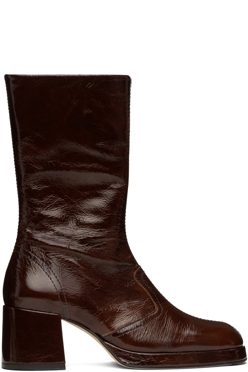 Miista - Brown Cass Patent Boots