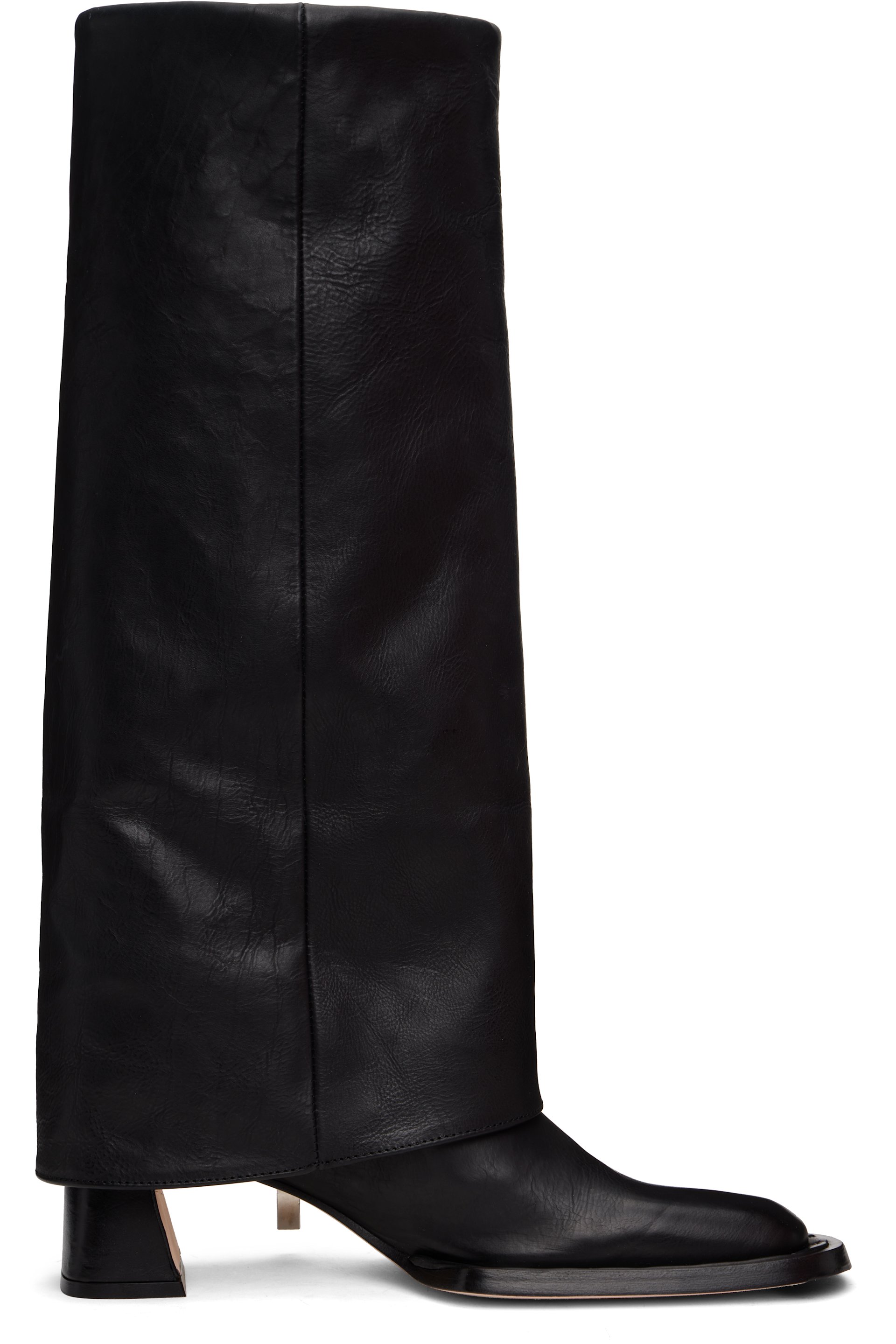 Miista - Black Bellamy Fold Over Tall Boots