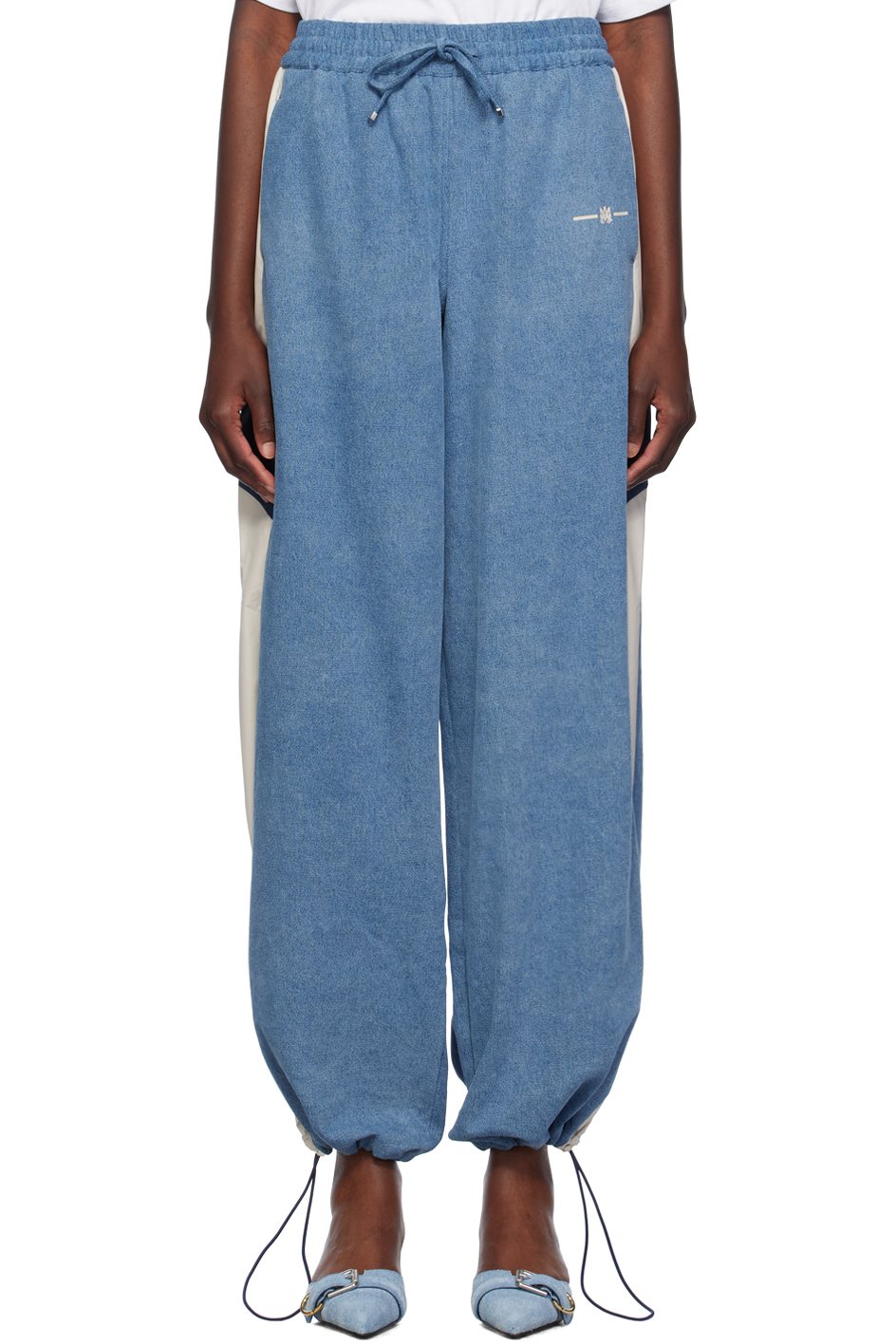 AMIRI - Pantalon de survêtement bleu à panneaux