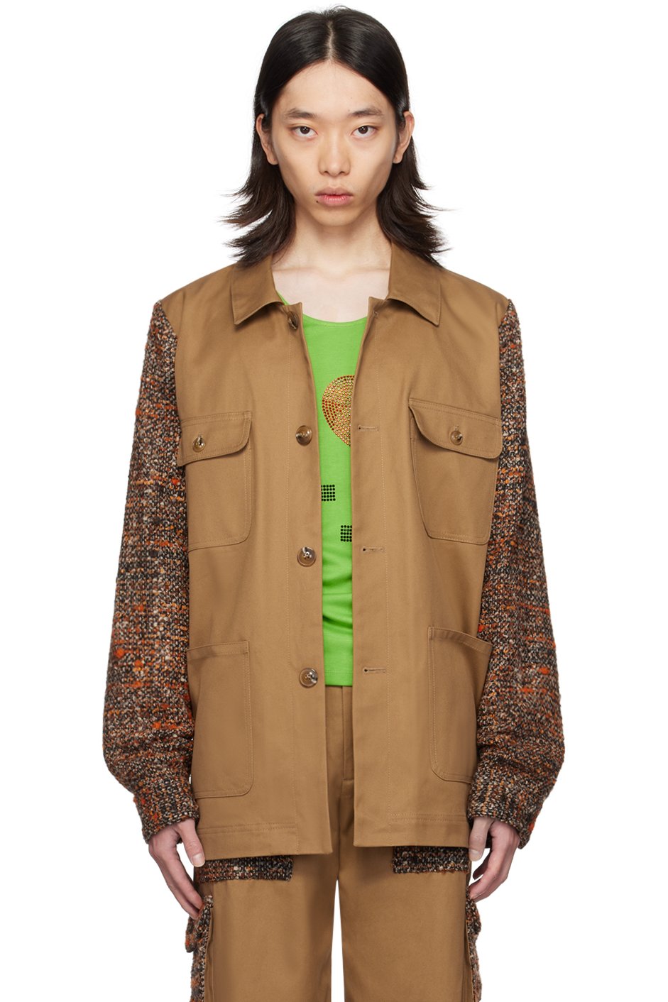 Anna Sui - SSENSE Exclusive Tan Barn Jacket