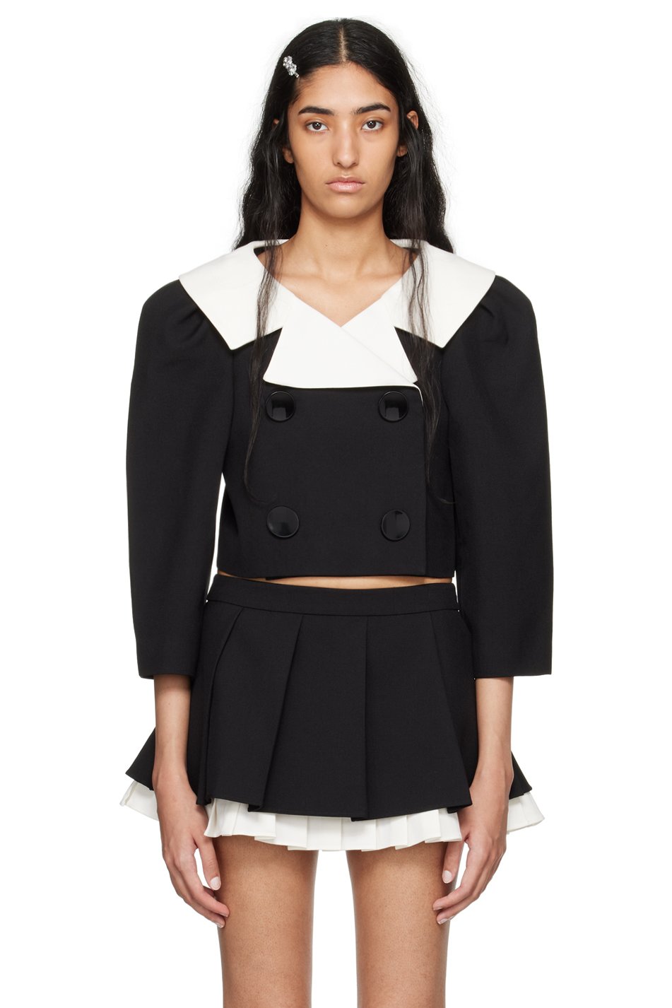 SHUSHU/TONG - Black Puff Sleeve Jacket