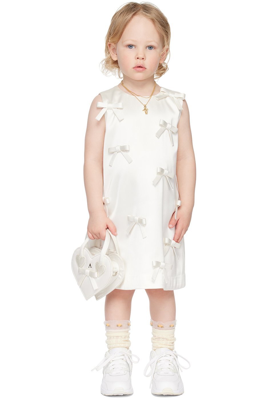 Ashley Williams - キッズ|SSENSE限定 オフホワイト リボン ワンピース