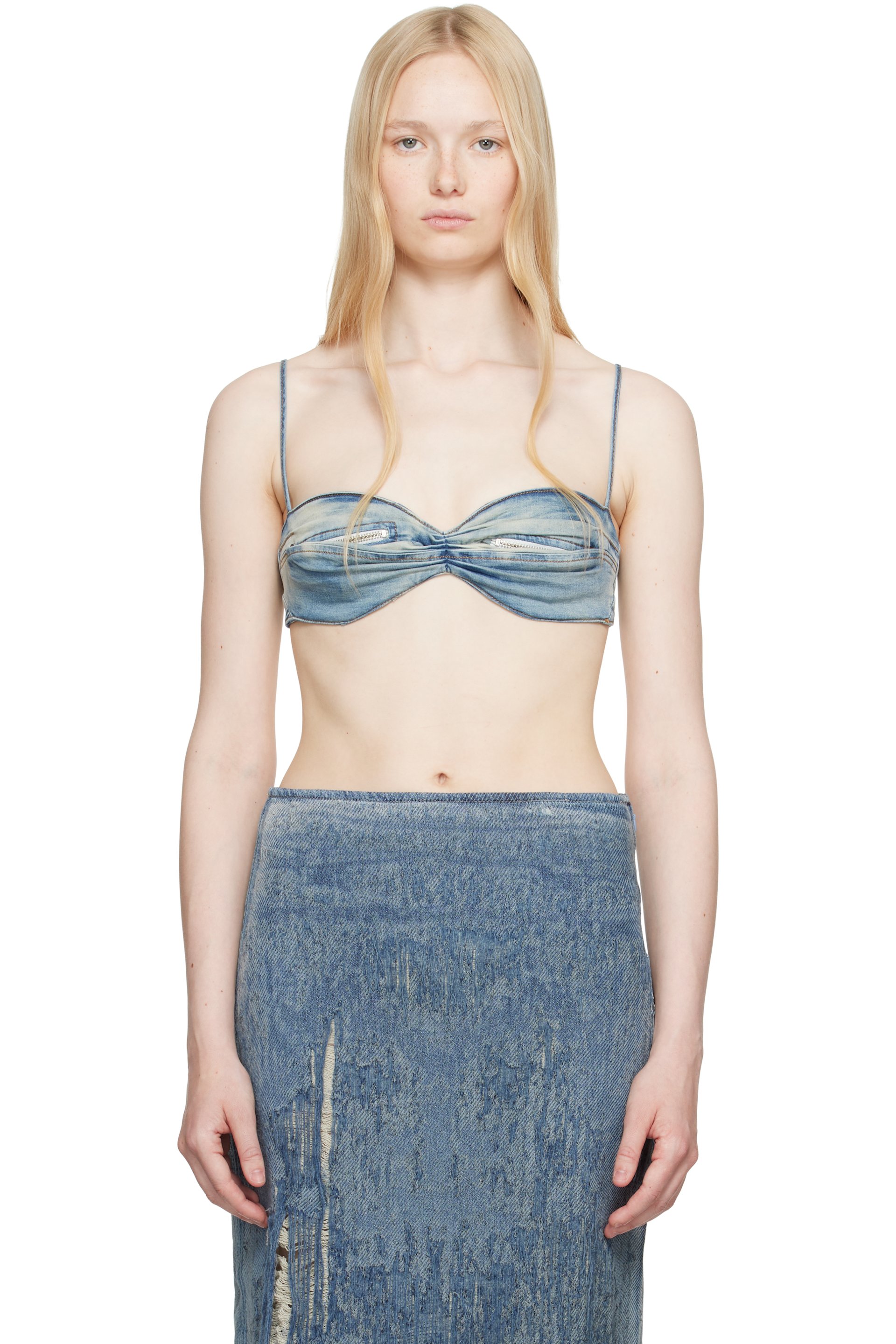 Diesel - Haut Ouchy-S bleu en denim