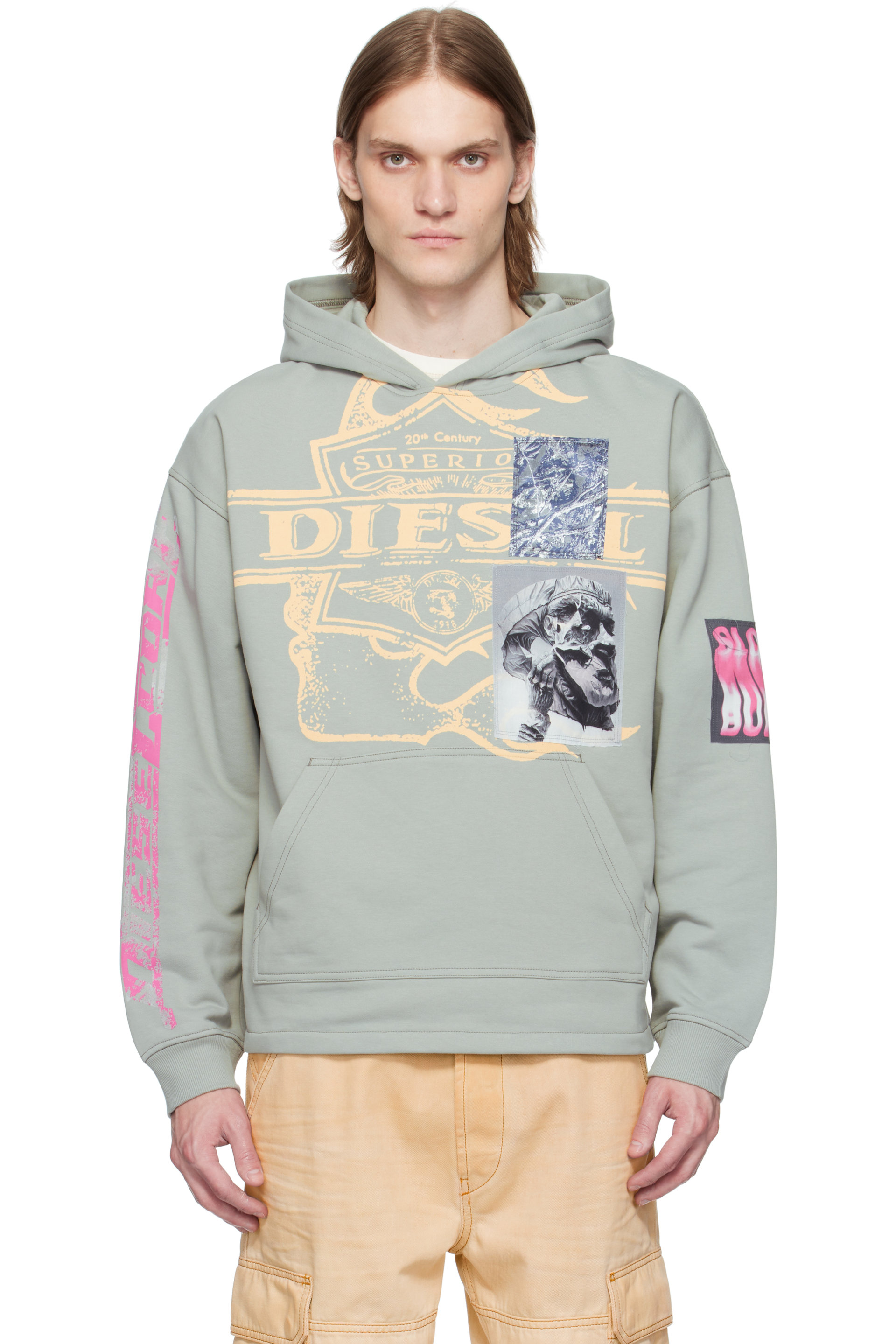 Diesel - Gray S-Baxt-Hood-R1 Hoodie