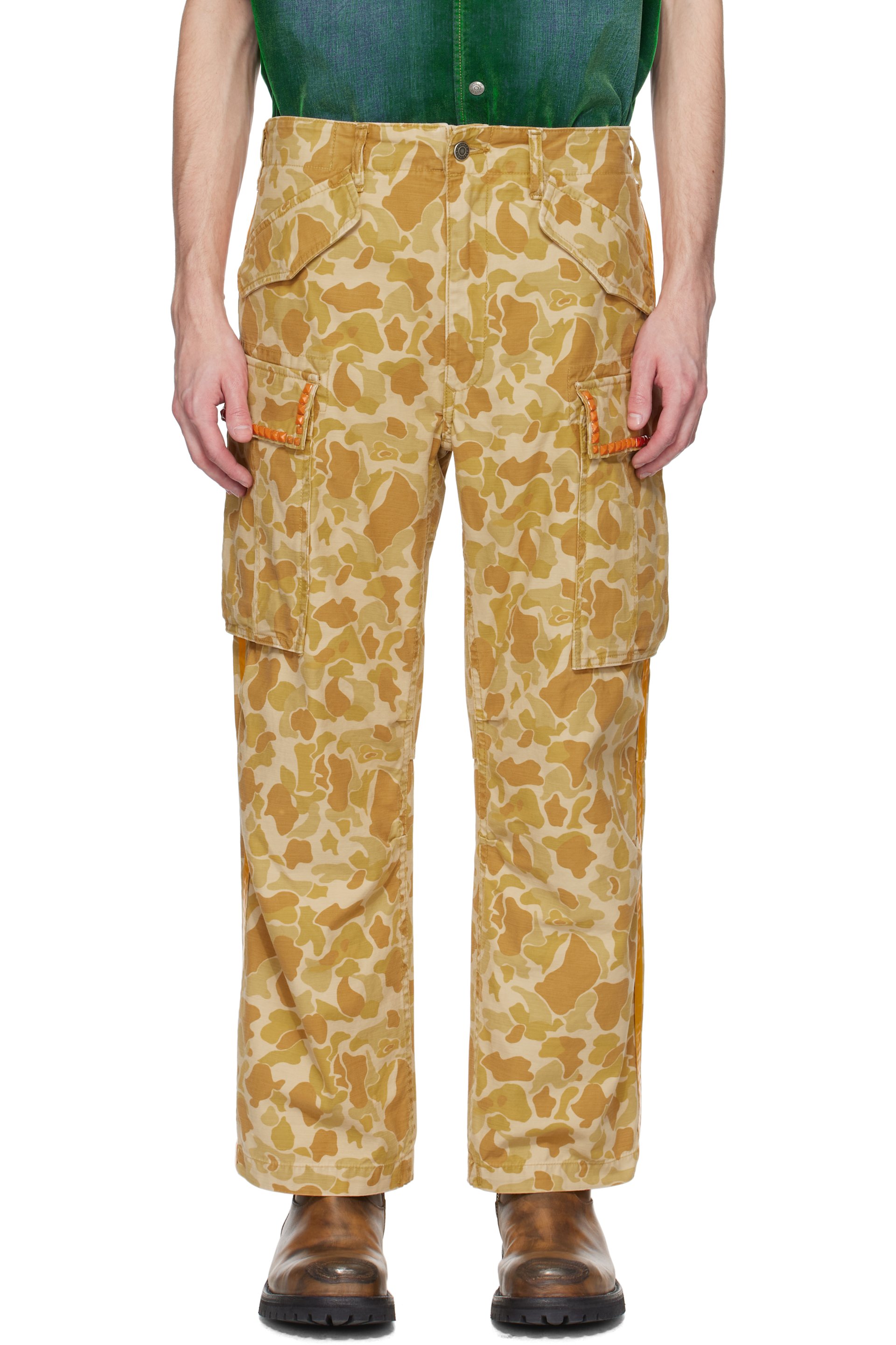 COÛT DE LA LIBERTÉ - Yellow Cooper Camouflage Cargo Pants