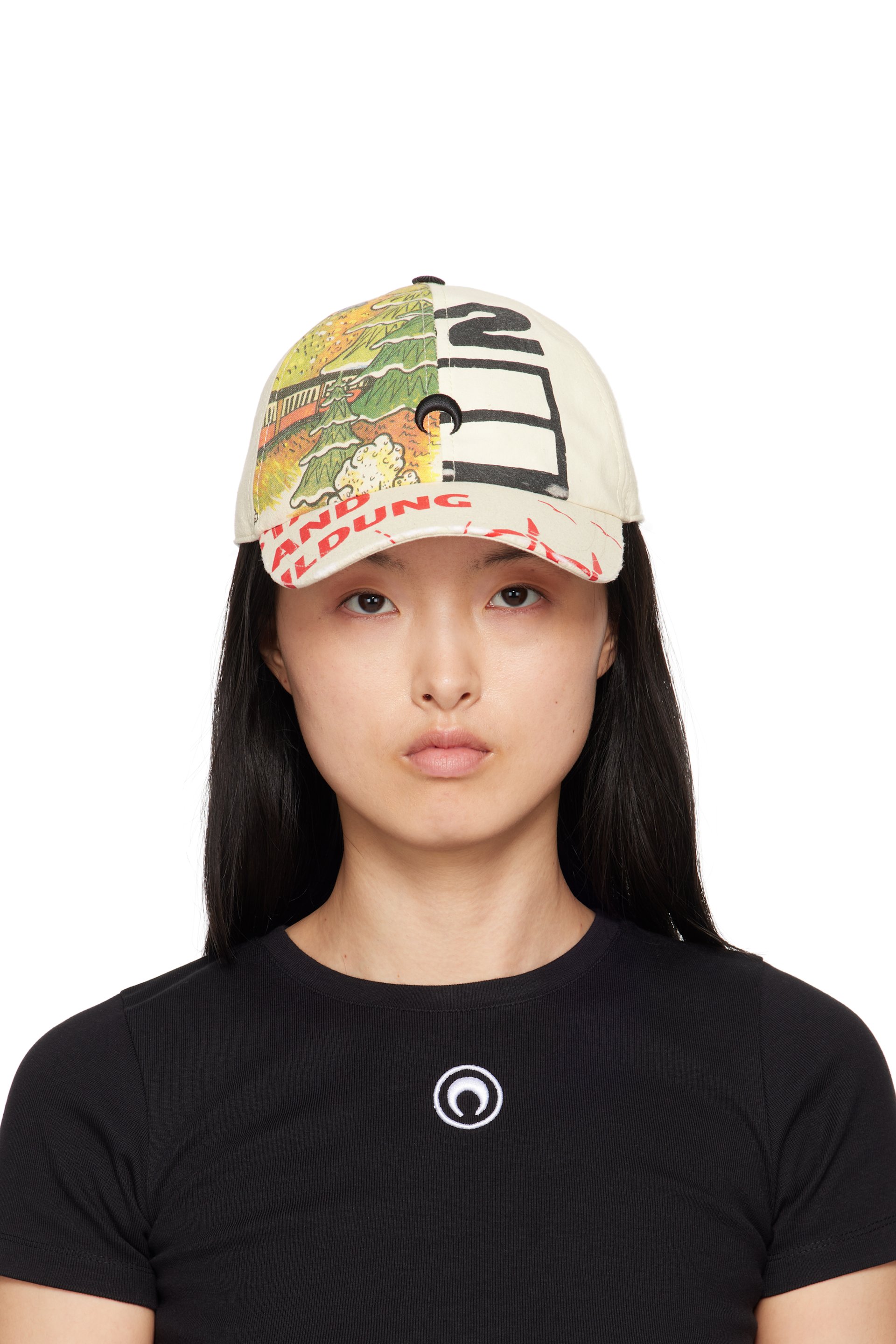 Marine Serre - Off-White Regenerated Tote Bags Baseball Cap