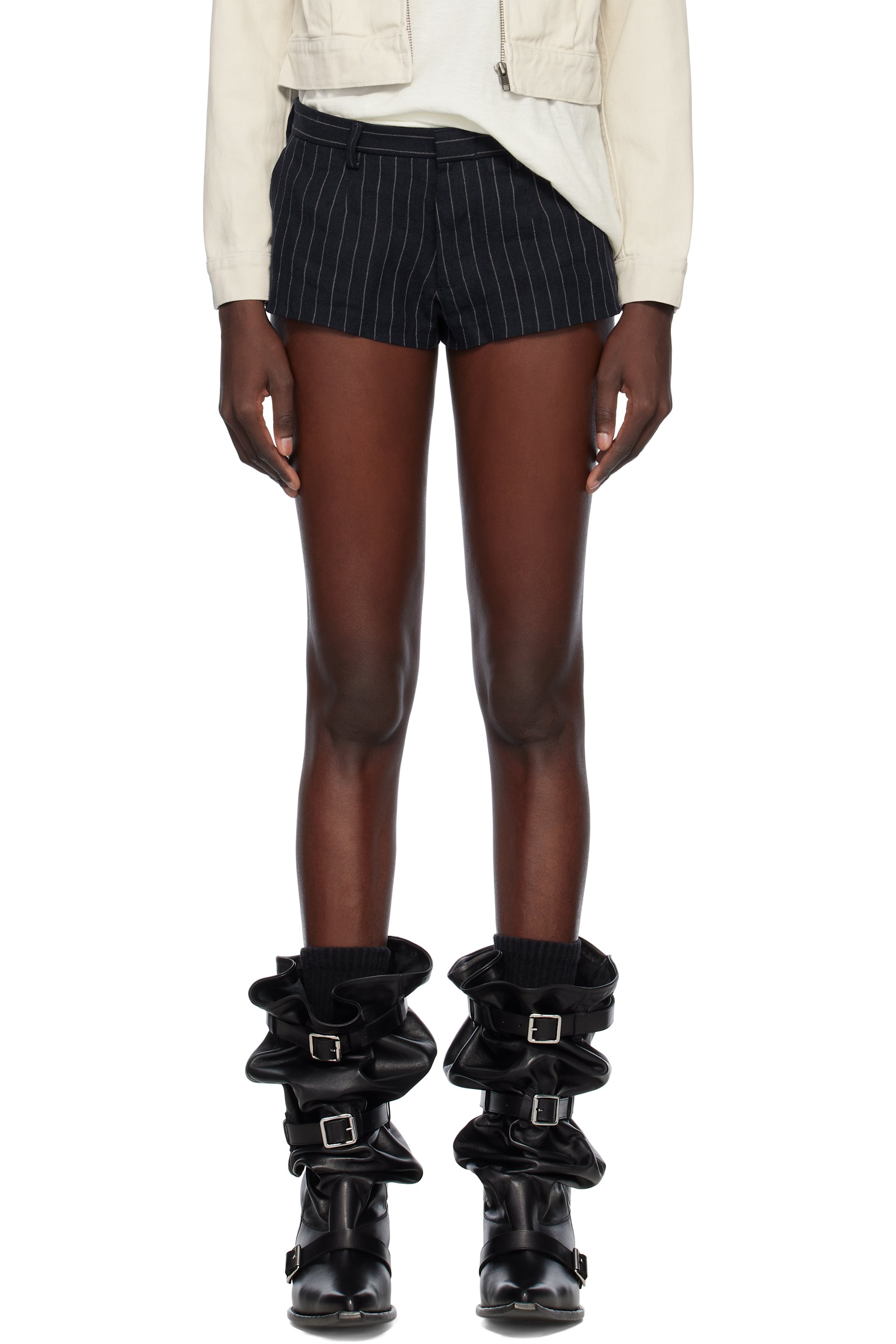 R13 - Microshort façon tailleur bleu marine