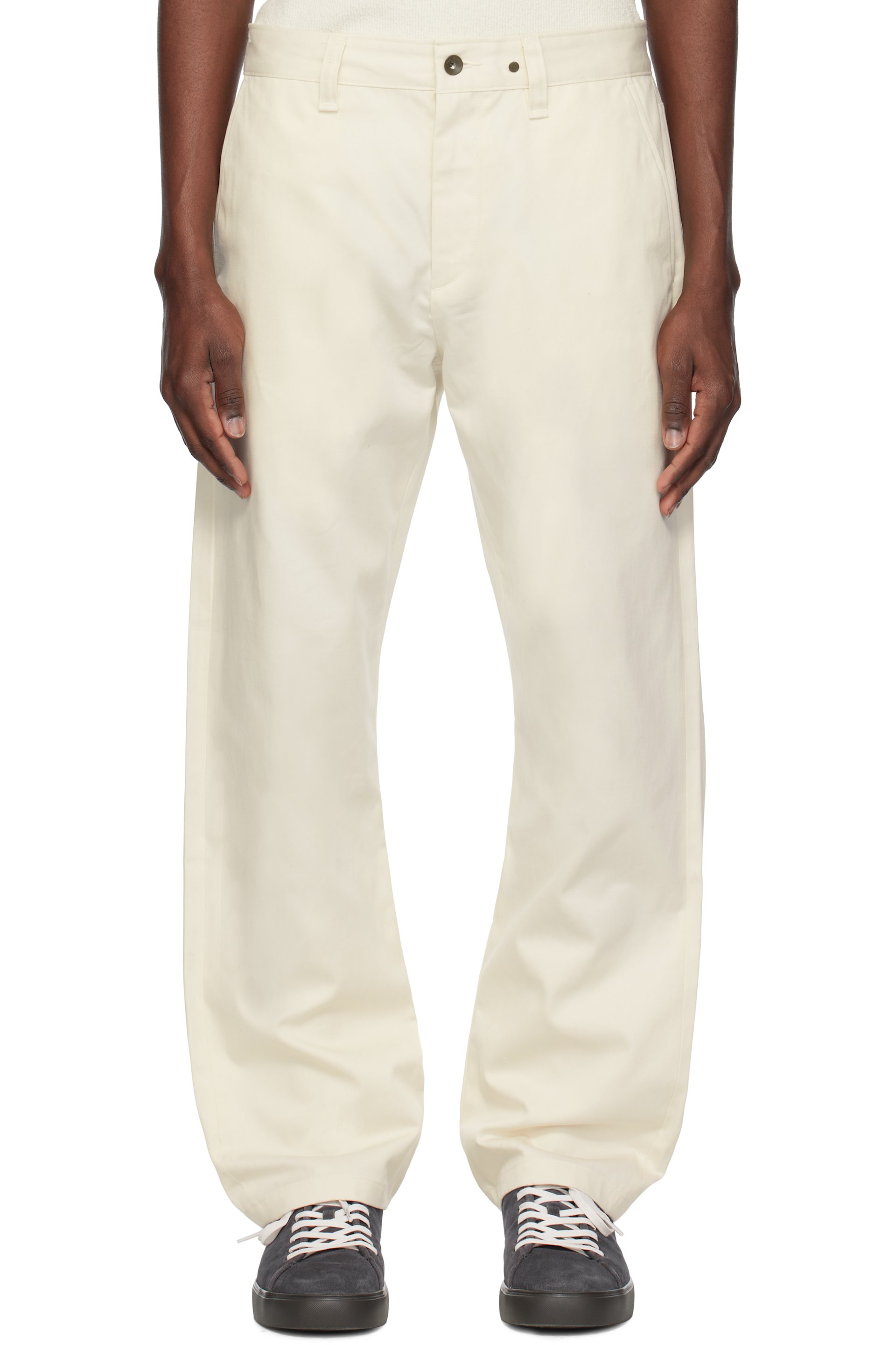 rag & bone - 灰白色 Haydon Straight Fit Cotton Chino 长裤