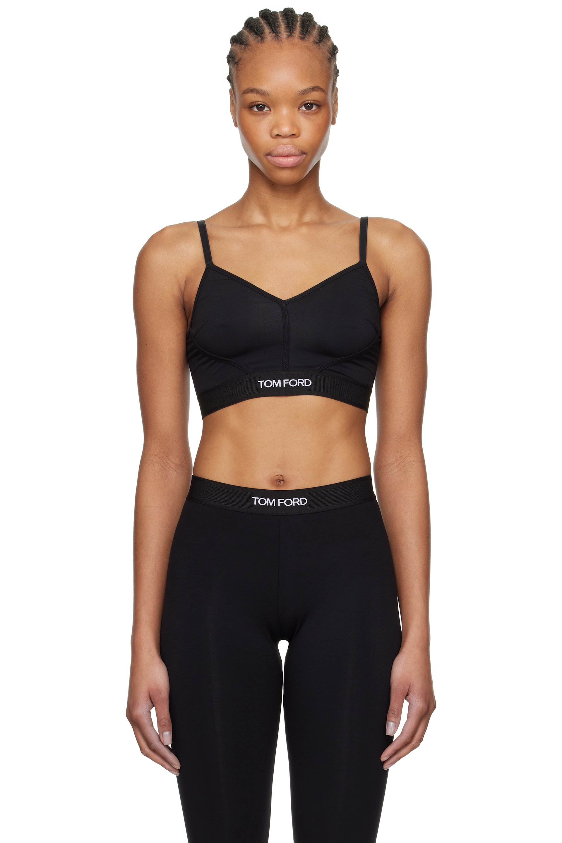 TOM FORD - Soutien-gorge noir en modal à logo