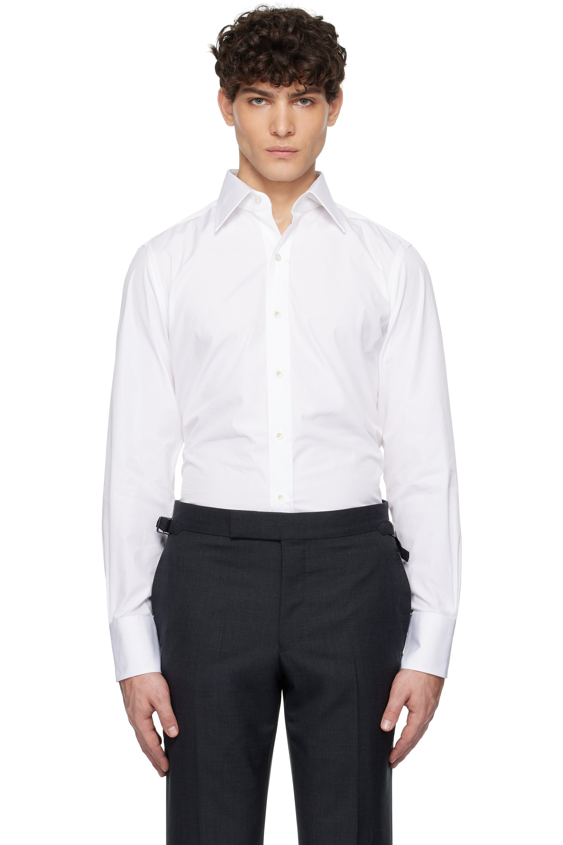 TOM FORD - White Poplin Slim Fit Shirt
