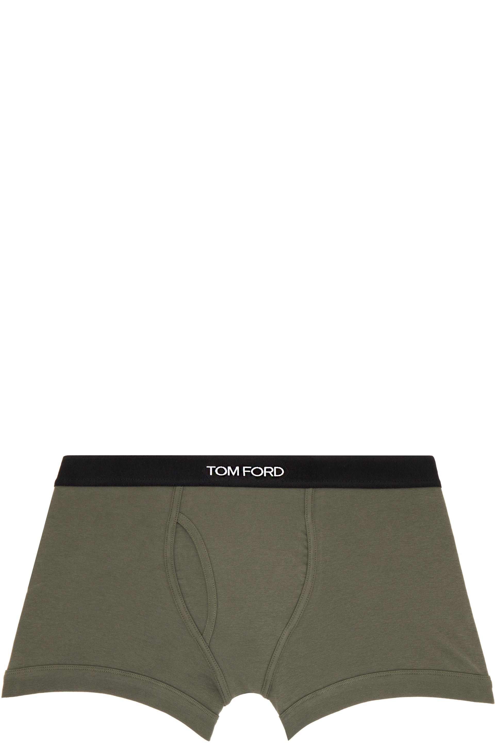TOM FORD - Khaki Cotton Boxer Briefs