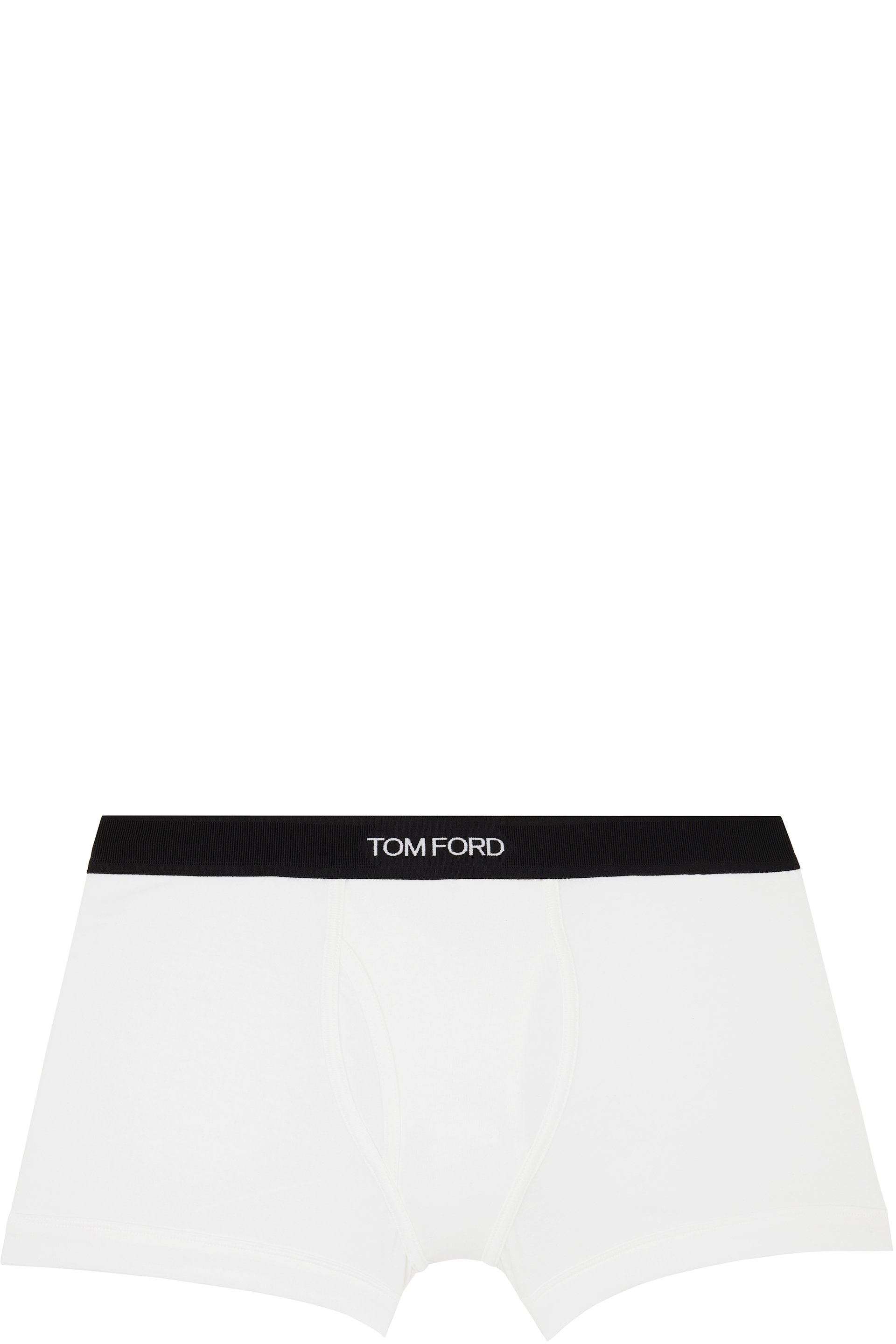 TOM FORD: White Cotton Boxer Briefs | SSENSE