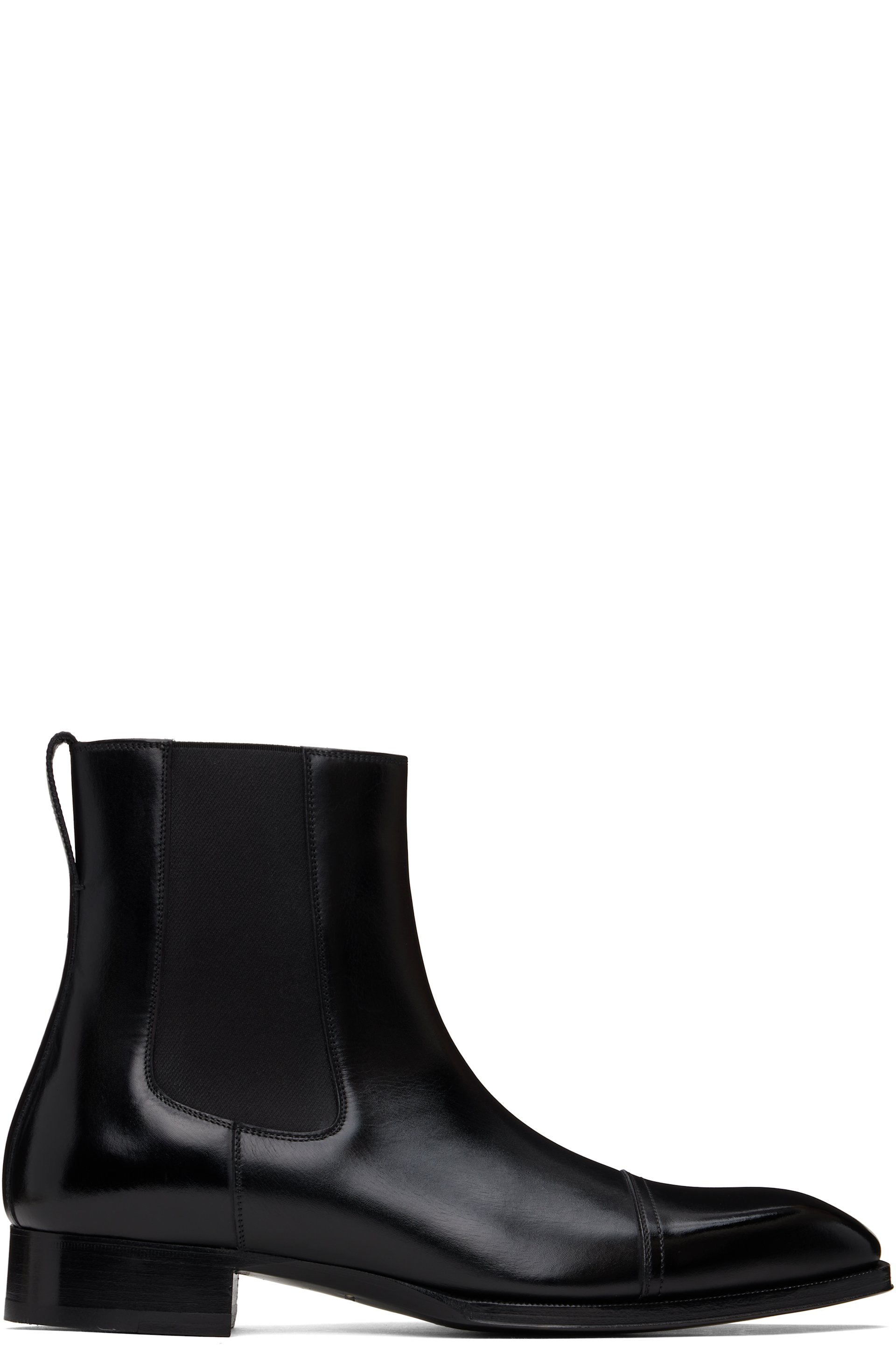TOM FORD - Black Leather Elkan Chelsea Boots