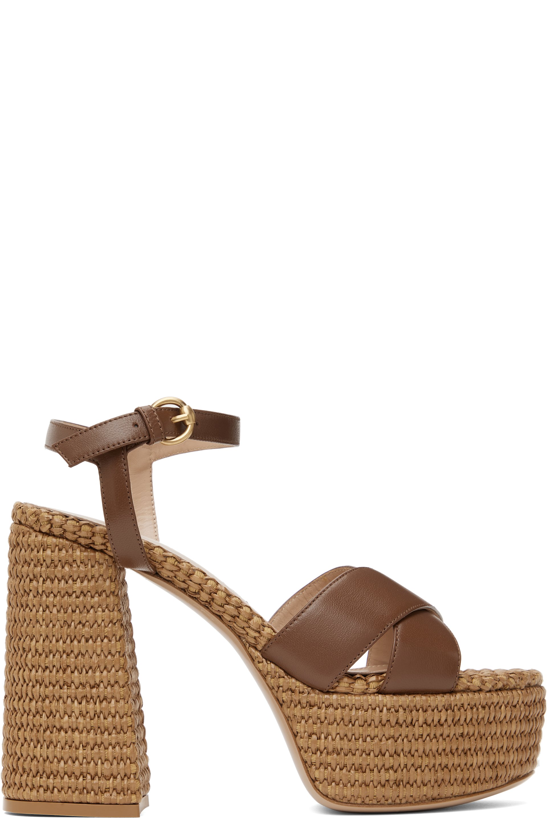 Gianvito Rossi - Brown Bebe Heeled Sandals