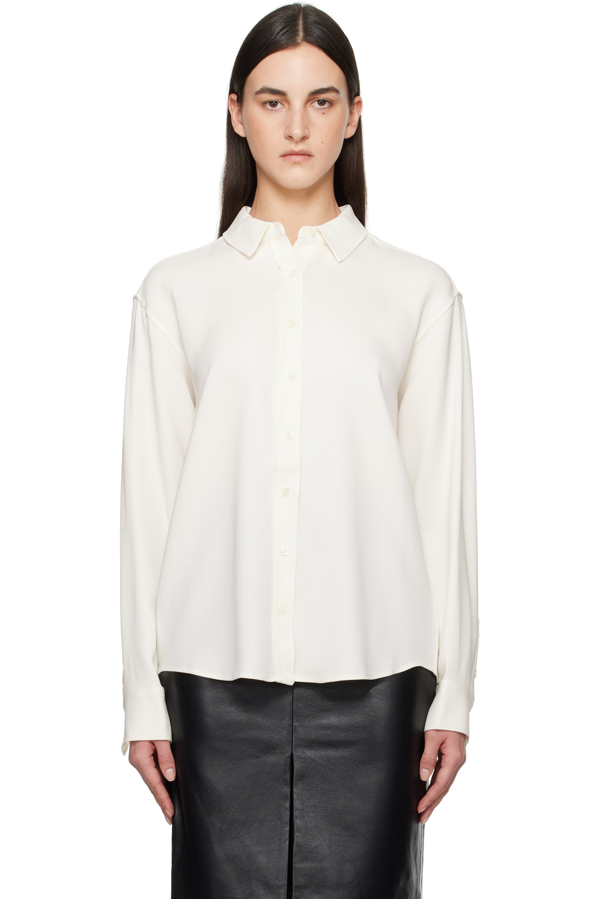 ANINE BING - Chemise Braxton blanc cassé