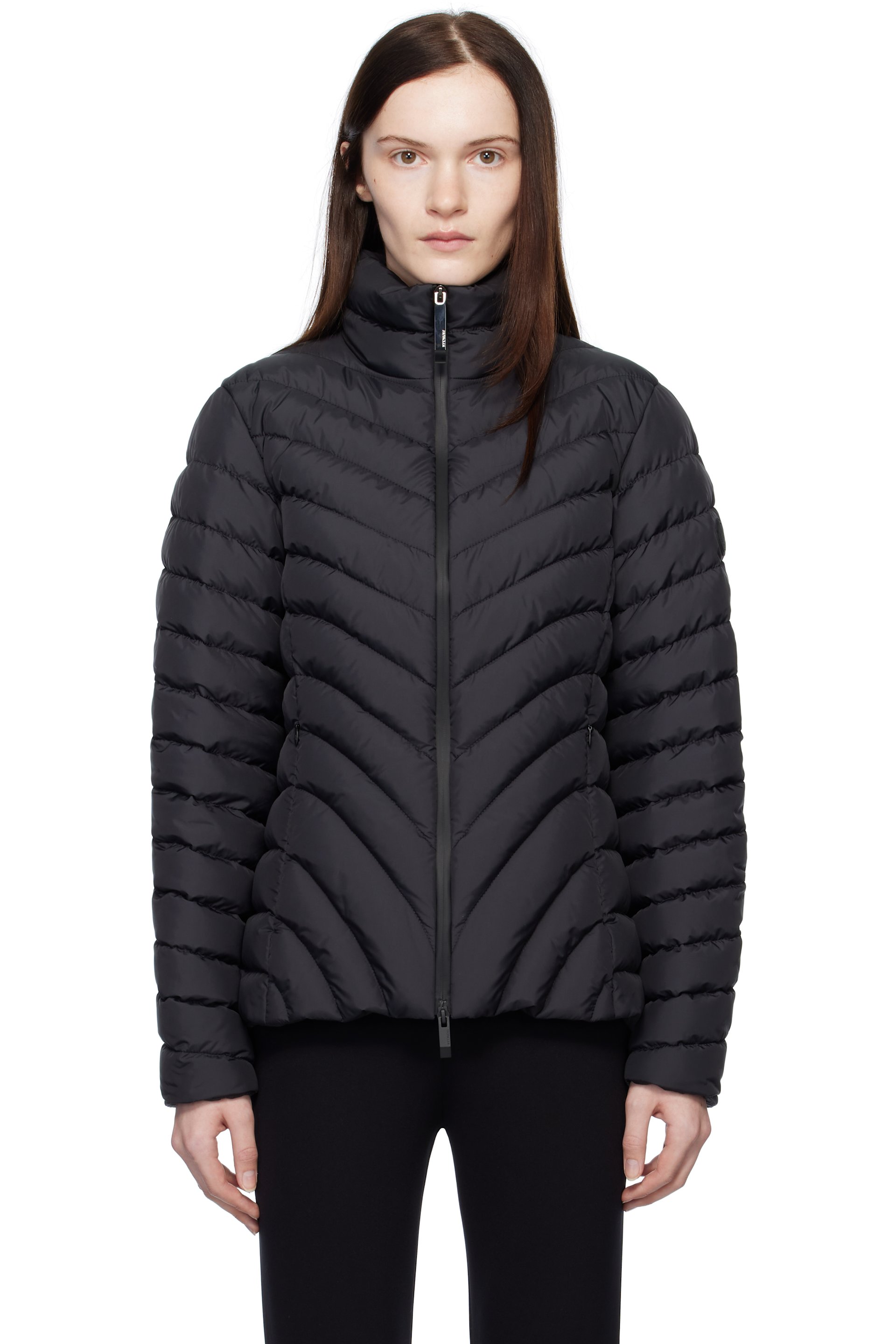 Moncler - Blouson court matelassé Grange noir rembourré en duvet