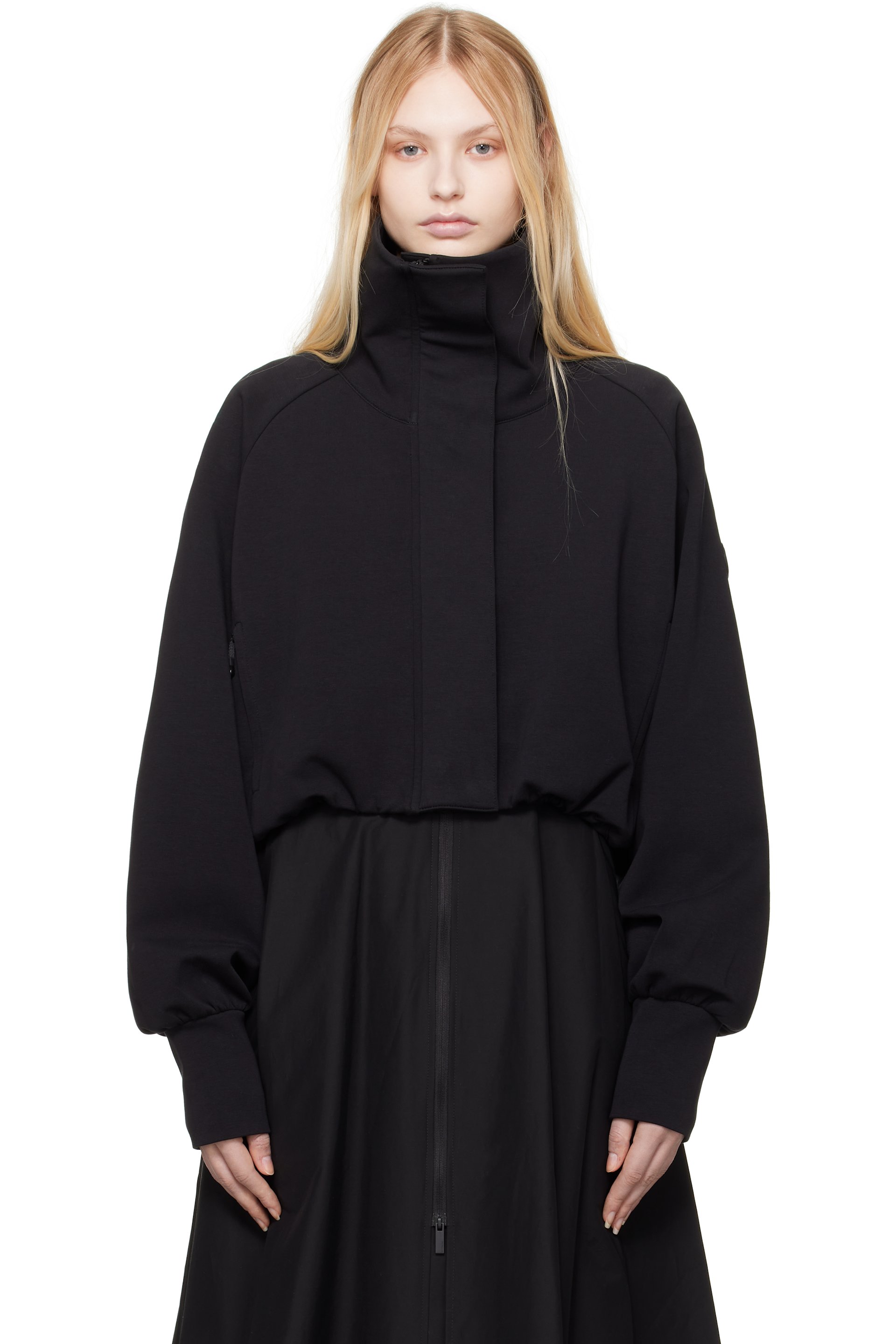 Moncler - Blouson noir à glissière