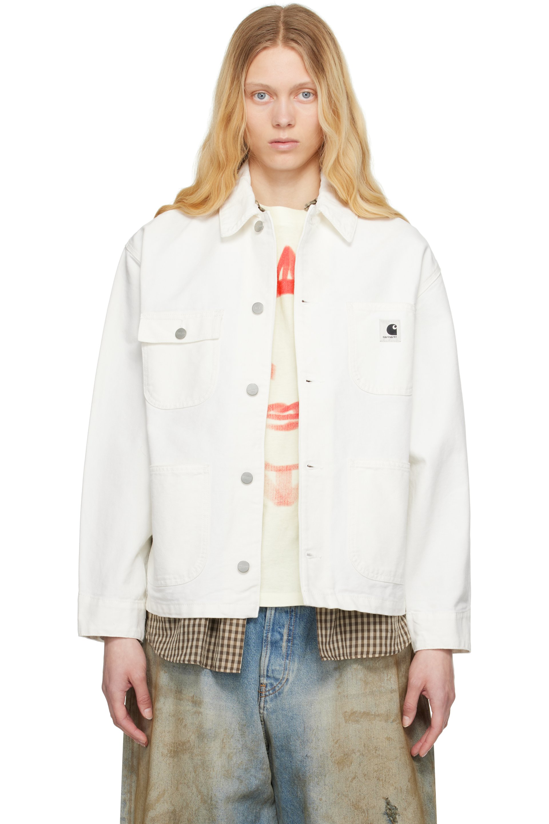 Carhartt Work In Progress - Blouson d'été OG Michigan blanc cassé