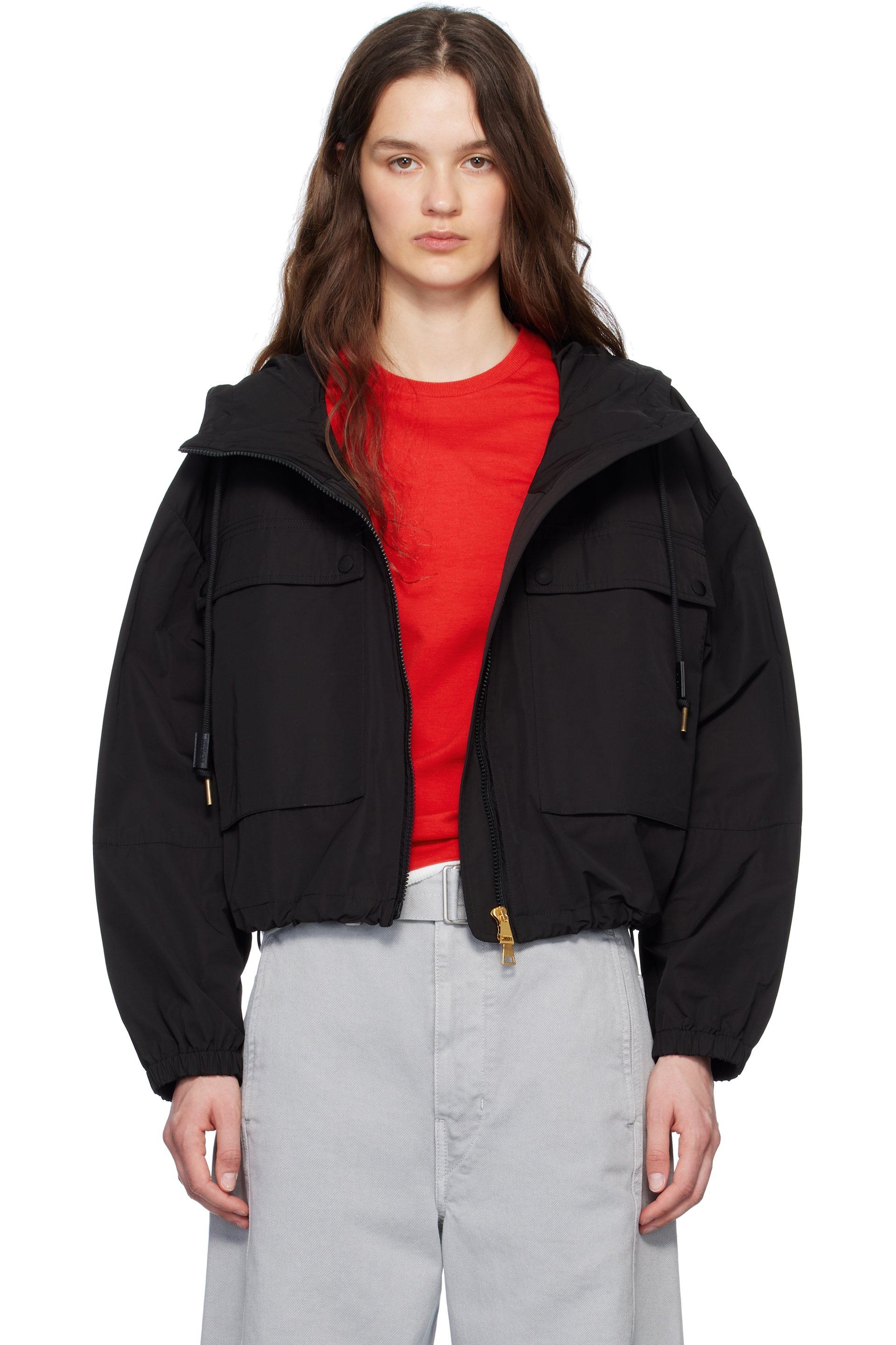 Moncler - Blouson Sauvan noir à capuche
