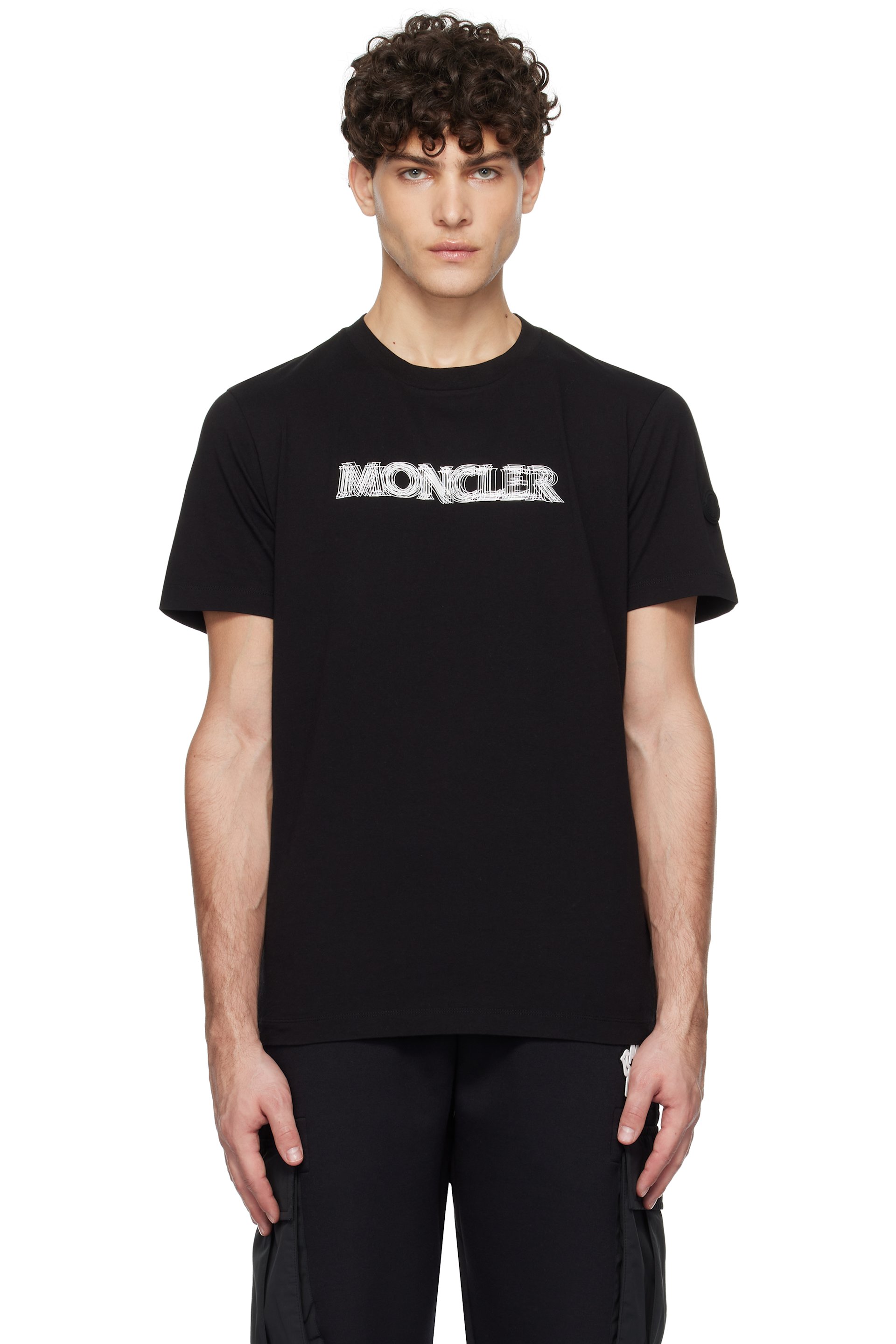 Moncler - ブラック S/S Tシャツ