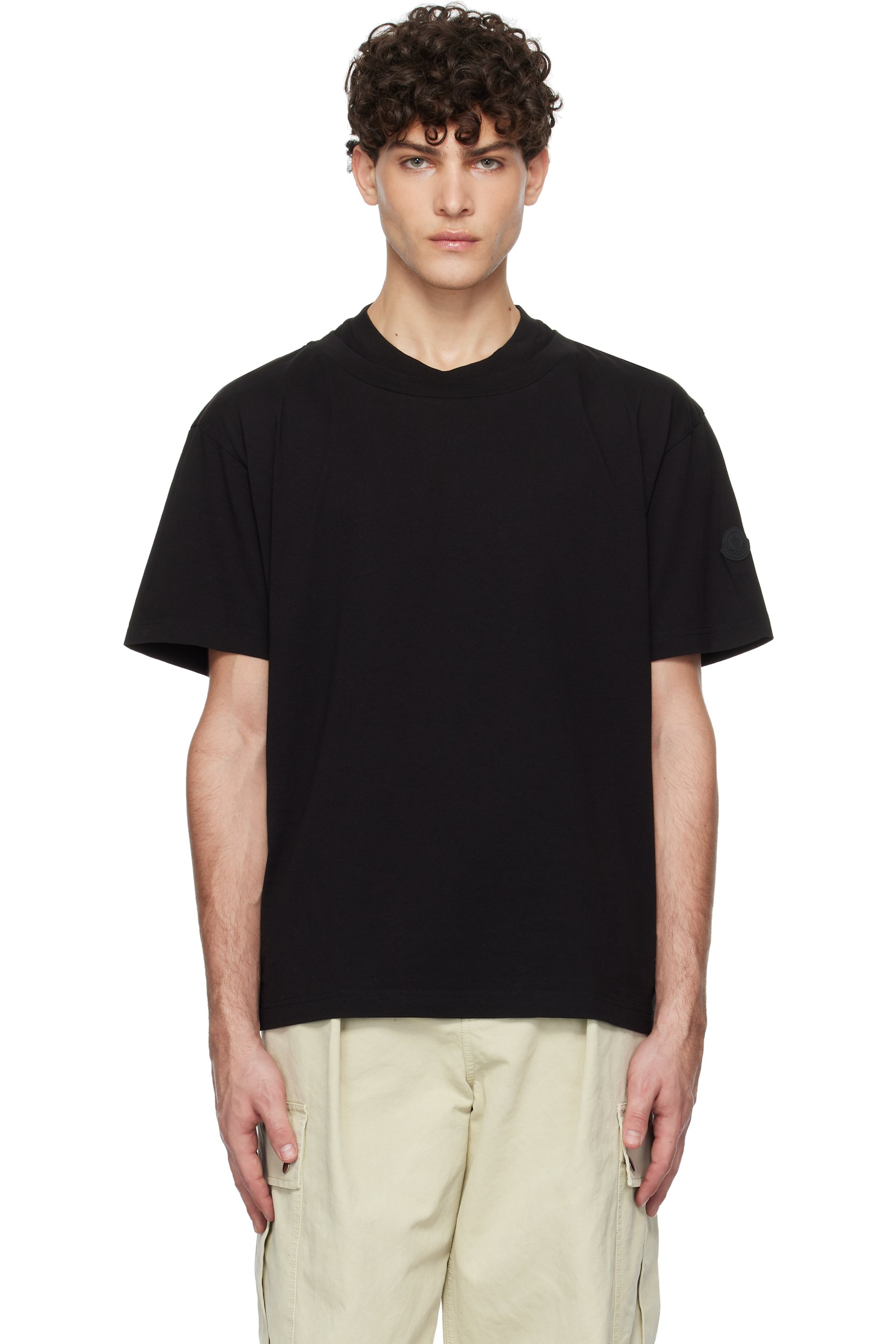 Moncler - ブラック Archivio レイヤード Tシャツ