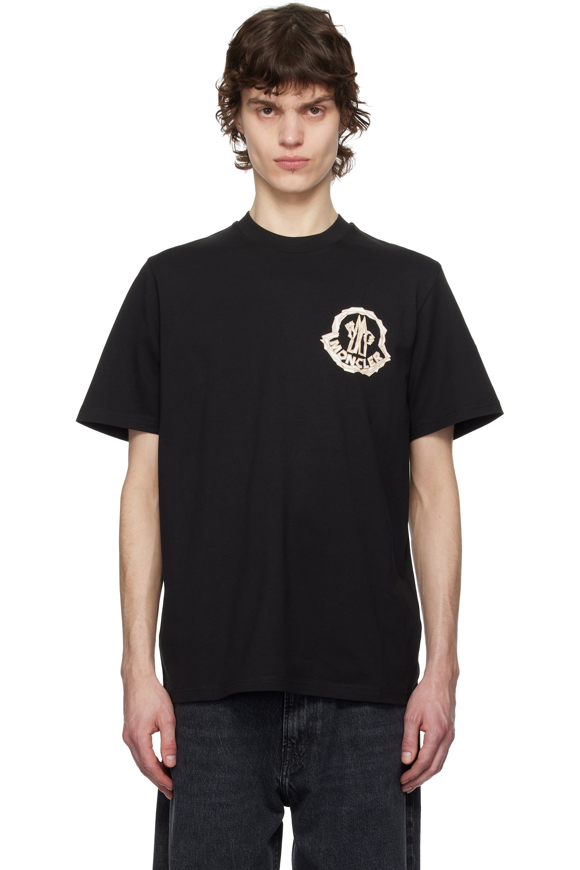 Moncler - ブラック Archivio Creativo Tシャツ