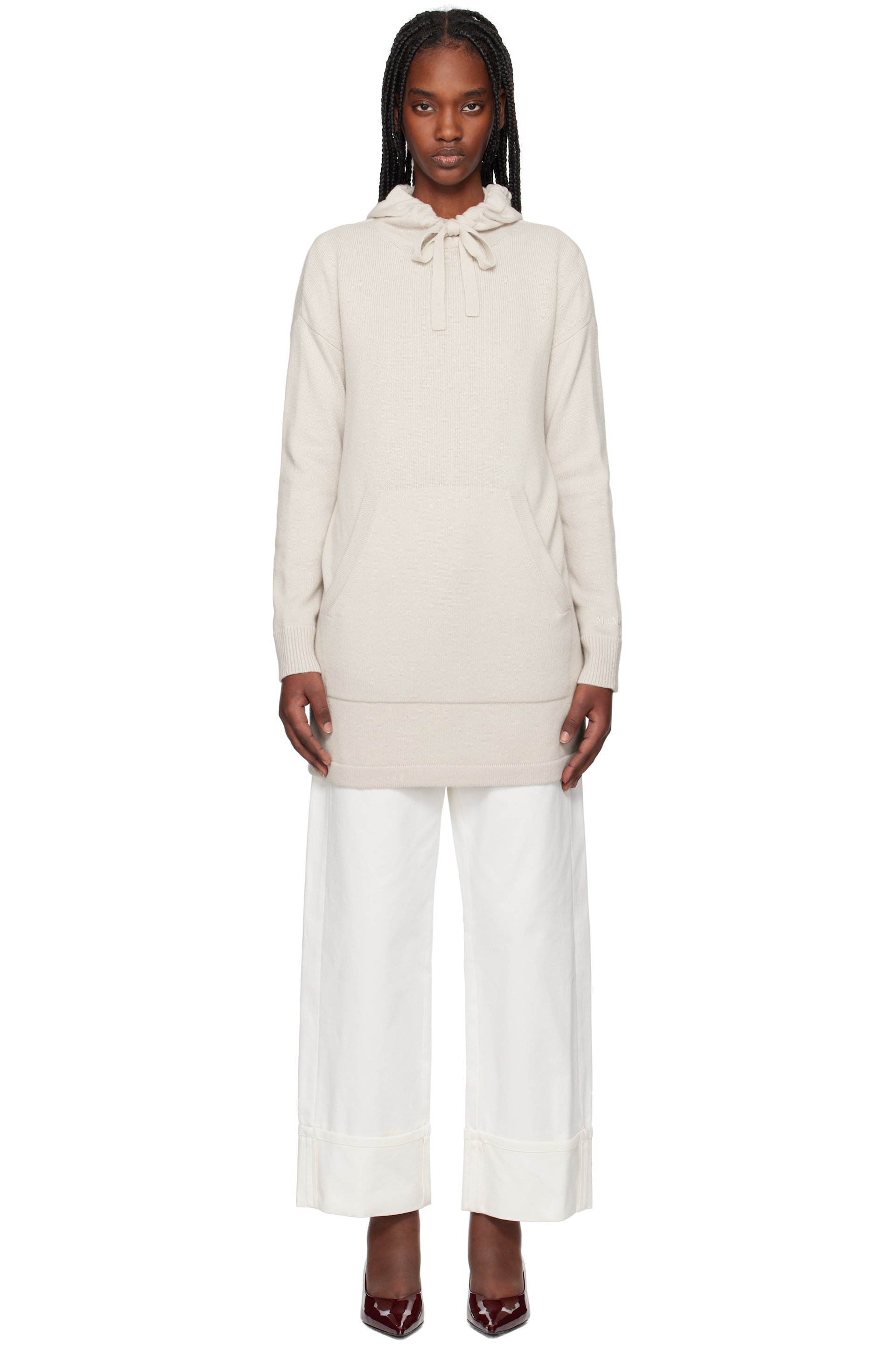 Max Mara - Robe courte Fiaba beige - 'S
