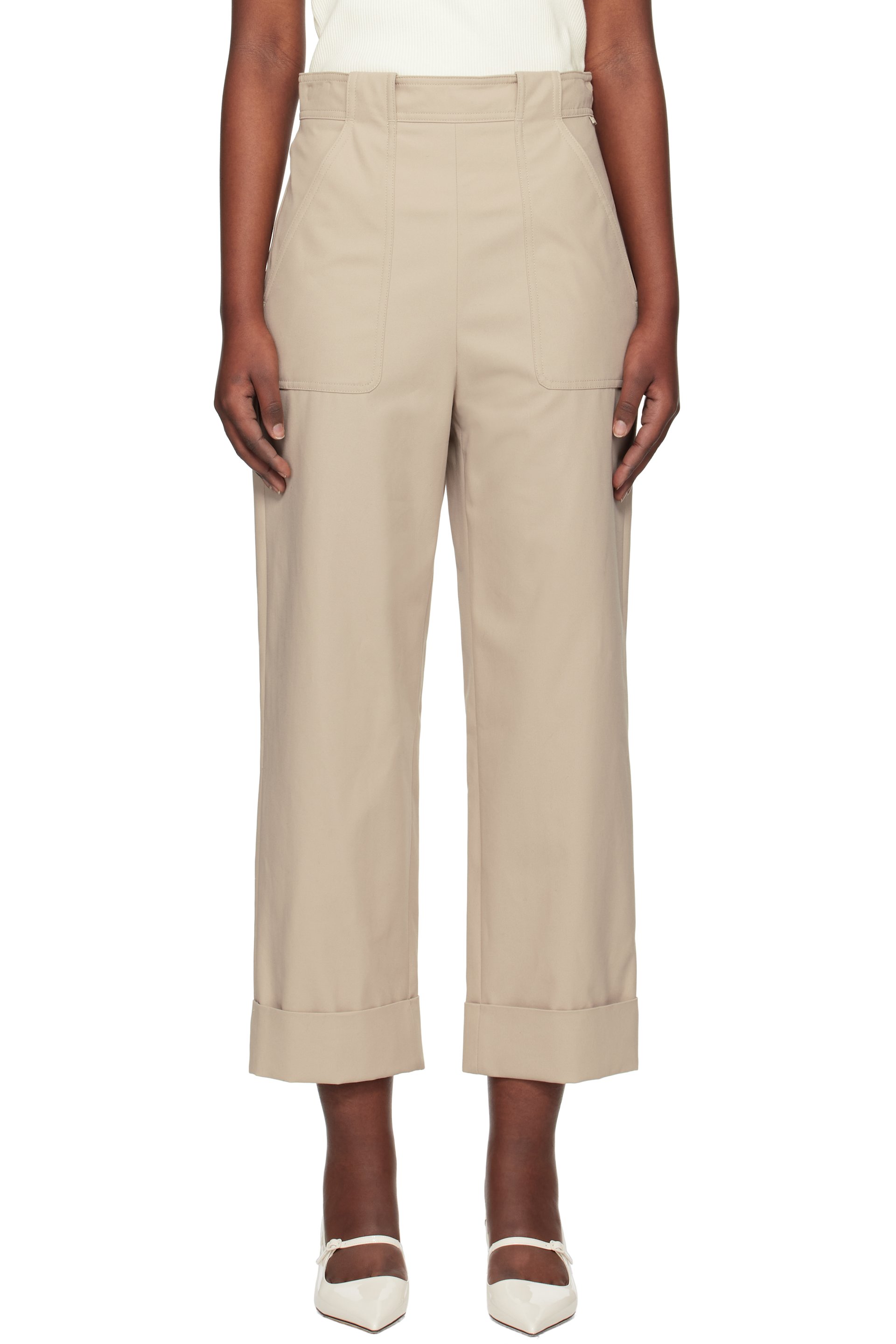 Max Mara - Pantalon Palio taupe
