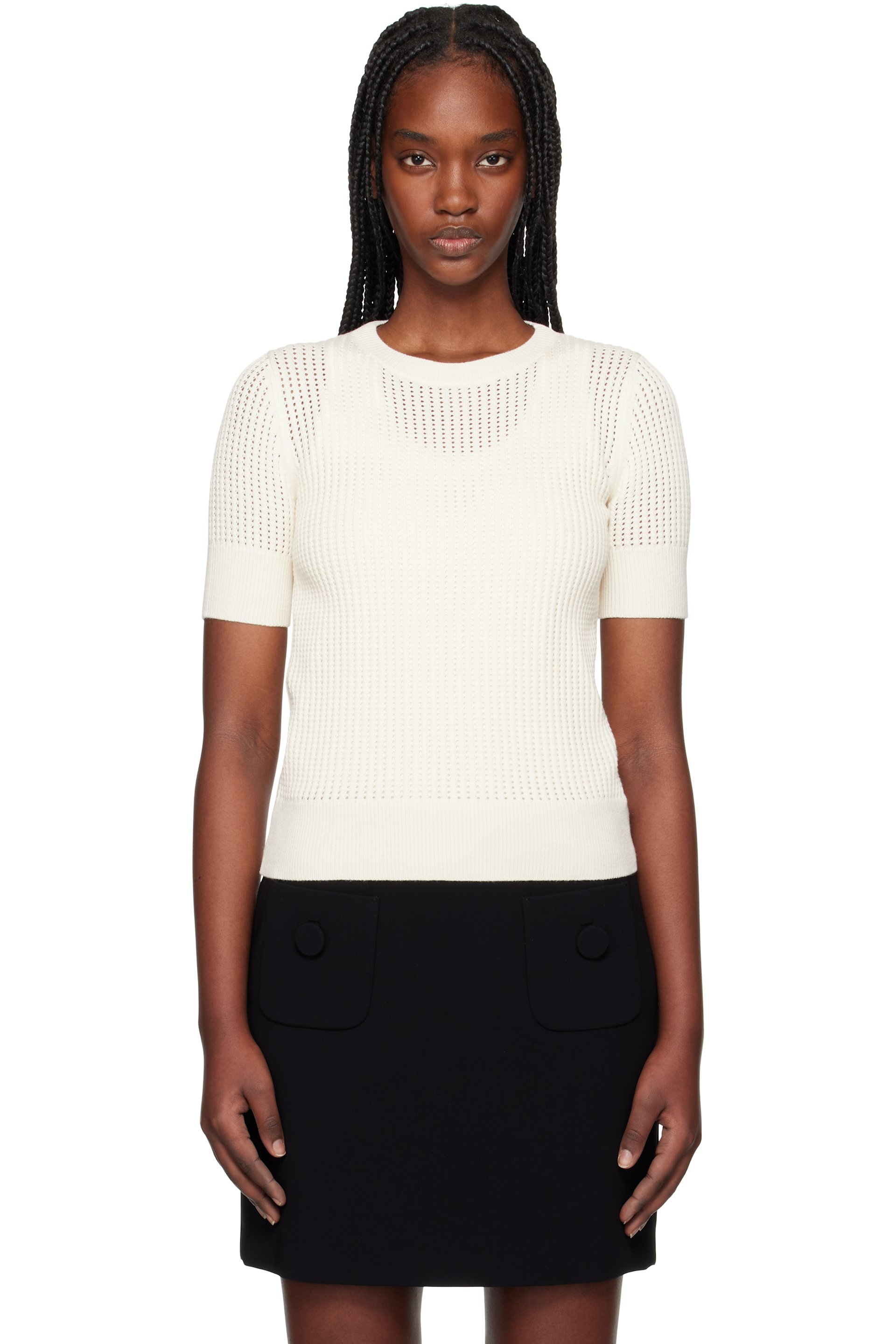 Max Mara - Pull Ebbri blanc cassé - Studio