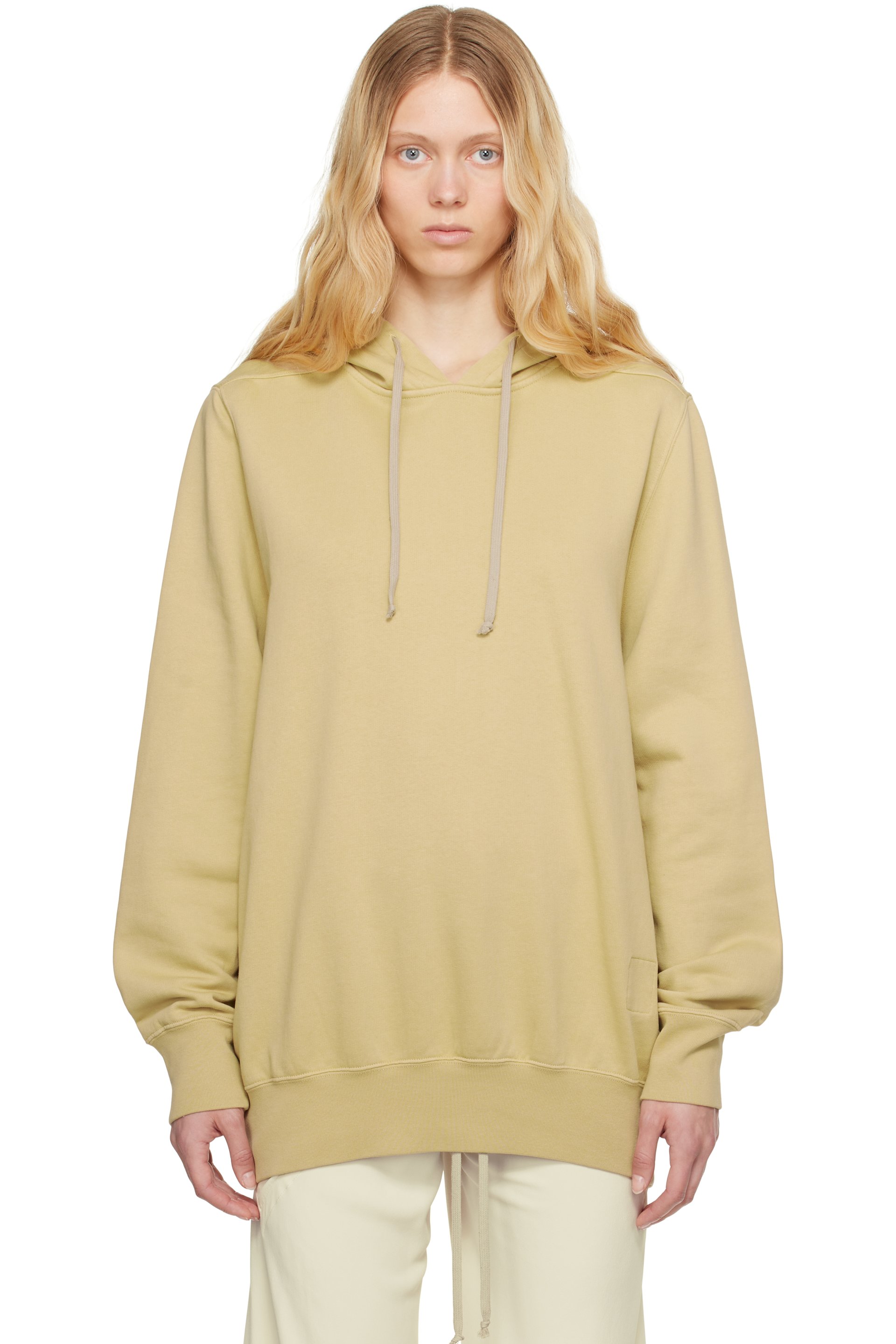 Rick Owens DRKSHDW - Pull à capuche surdimensionné beige - Hollywood