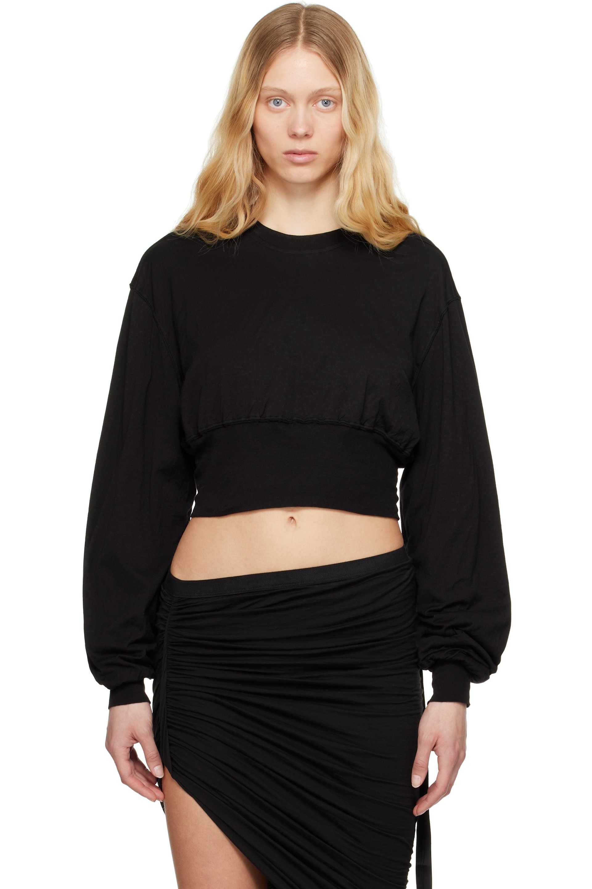 Rick Owens DRKSHDW - Pull molletonné noir - Hollywood Tatlin