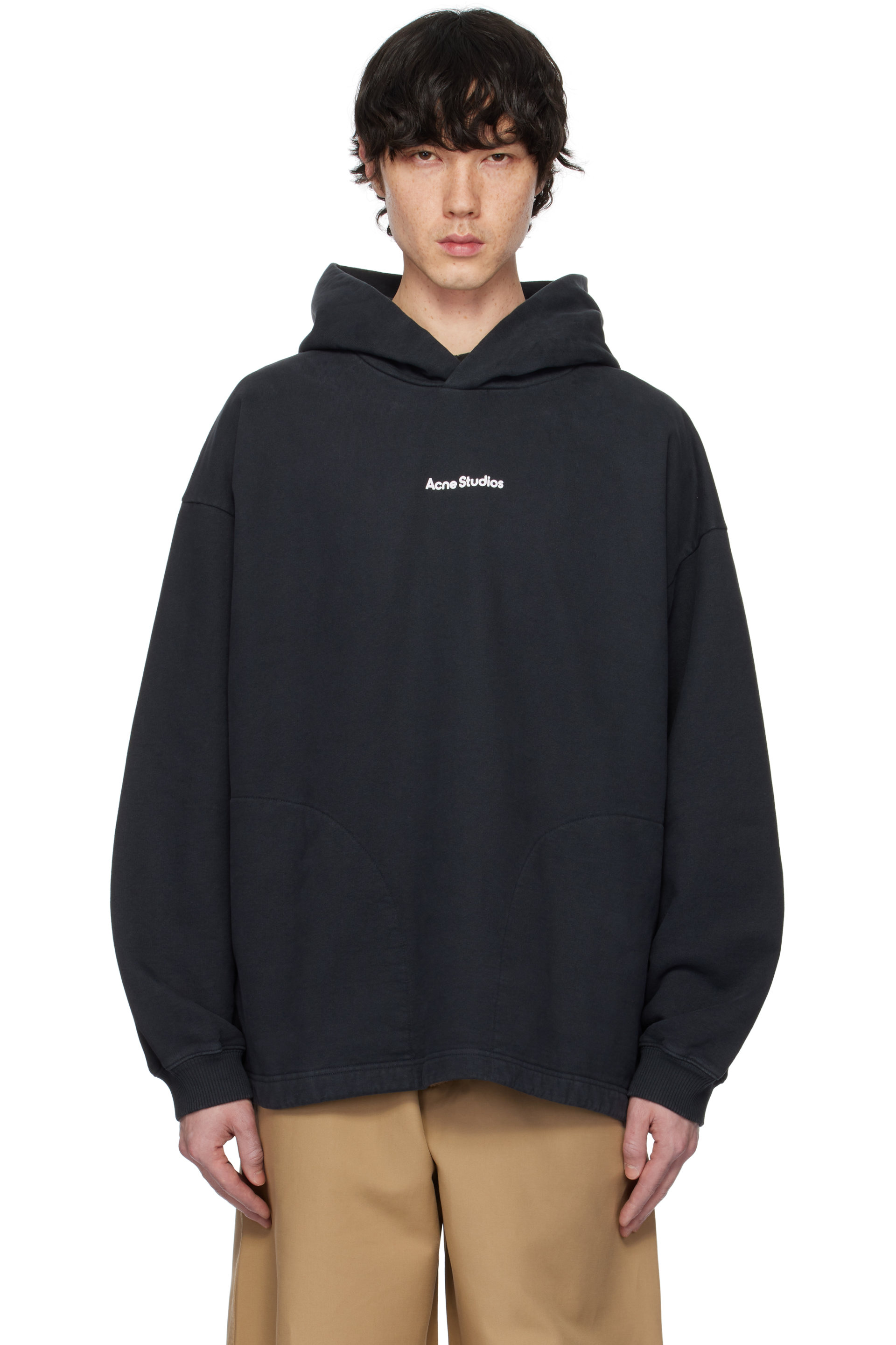 Acne Studios - Black Logo Stamp Hoodie