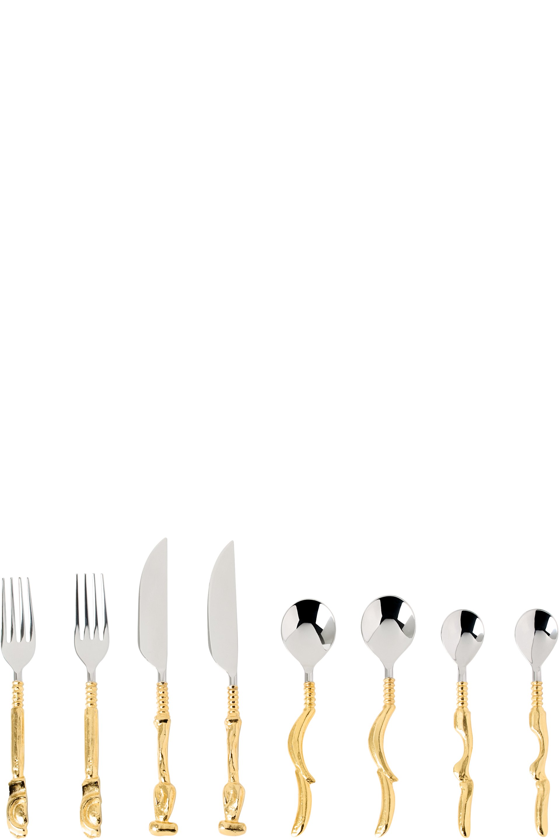 Alighieri - Gold & Silver 'The Totemic Devotion' Cutlery Set, 8 pcs