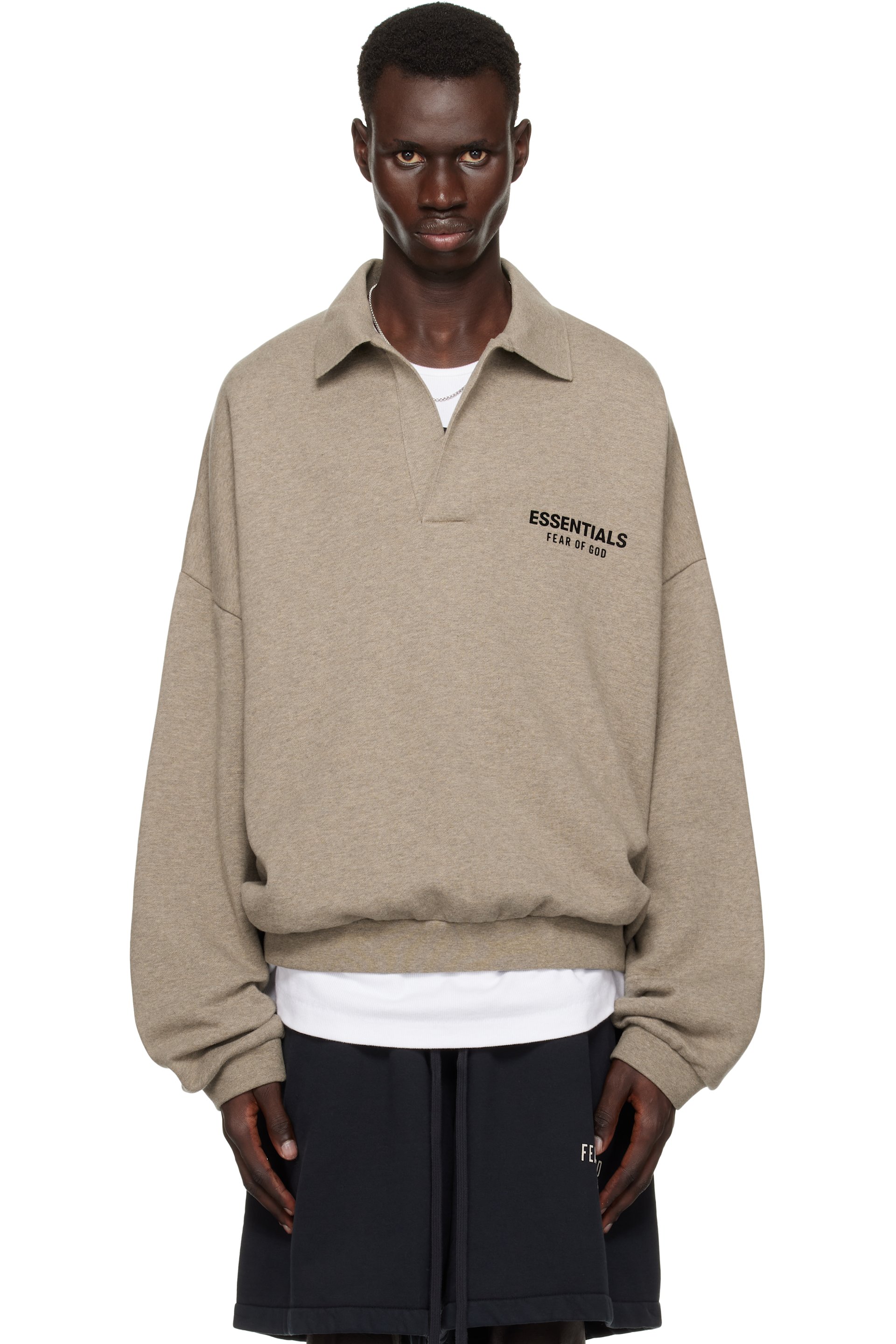 Fear of God ESSENTIALS - Gray Fleece Polo