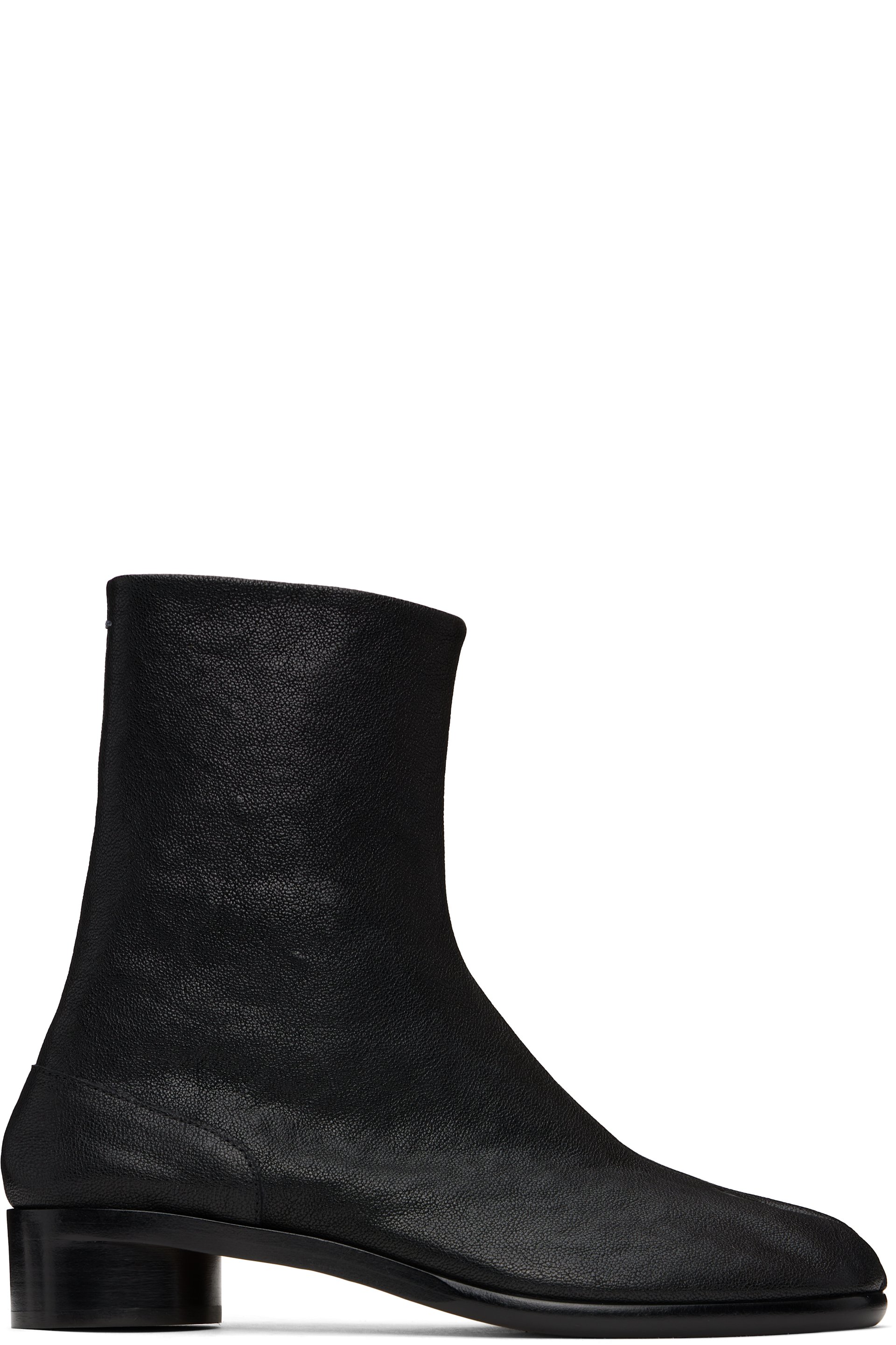 Maison Margiela: Black Tabi Ankle Boots | SSENSE Canada