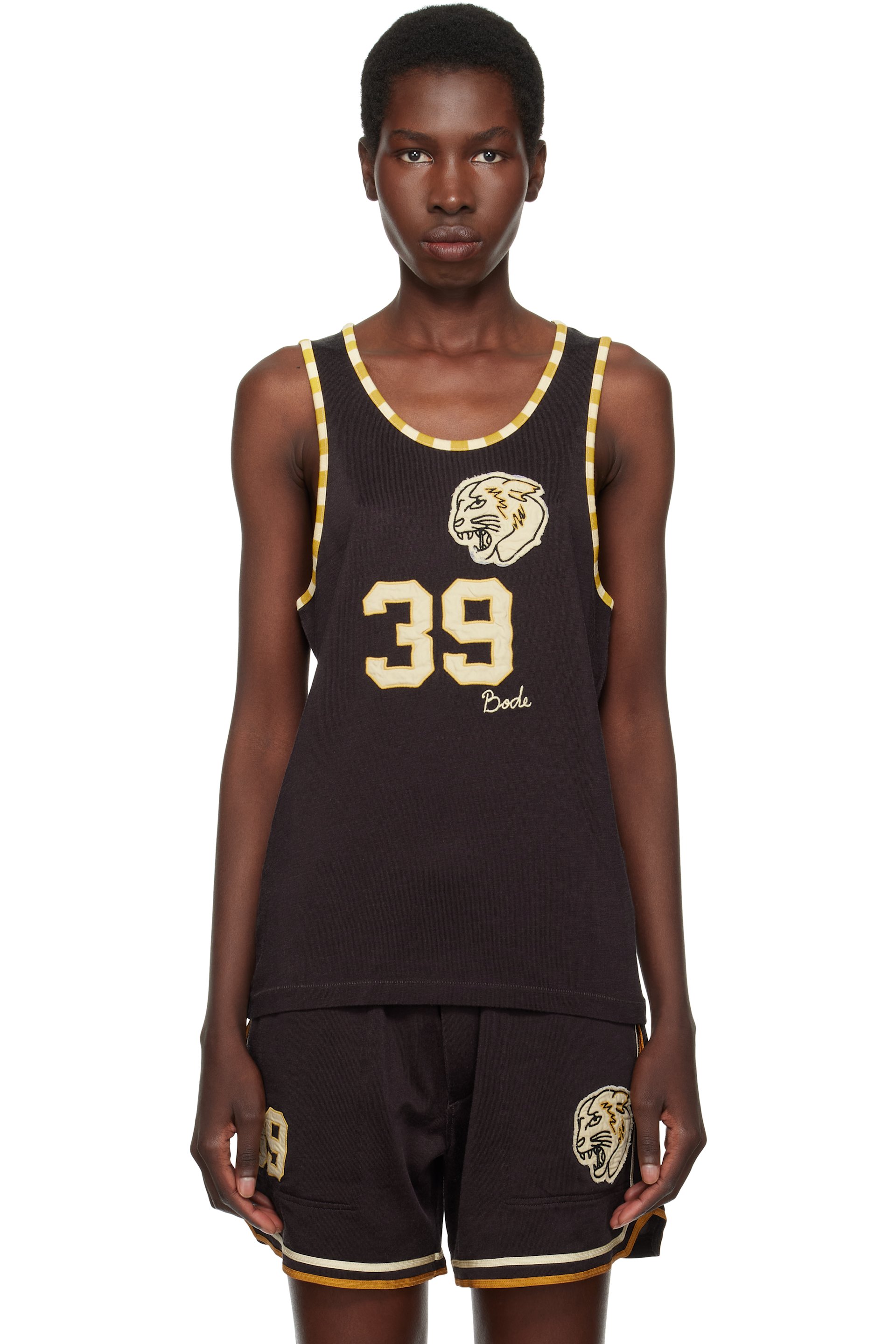 Bode: Brown Bobcat Singlet Tank Top | SSENSE