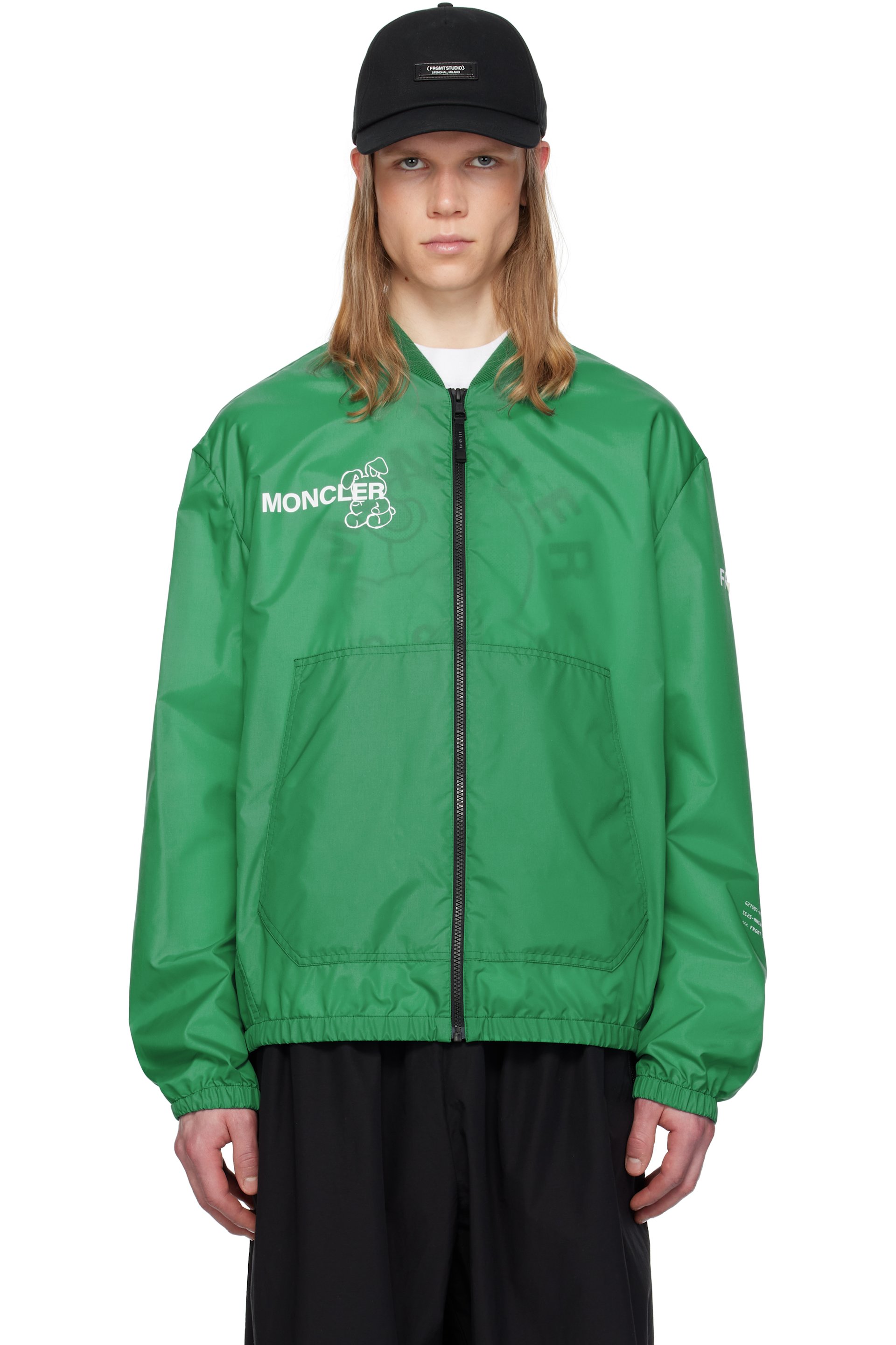 モンクレール Moncler Genius: 7 Moncler FRGMT Hiroshi Fujiwara Green Ostria