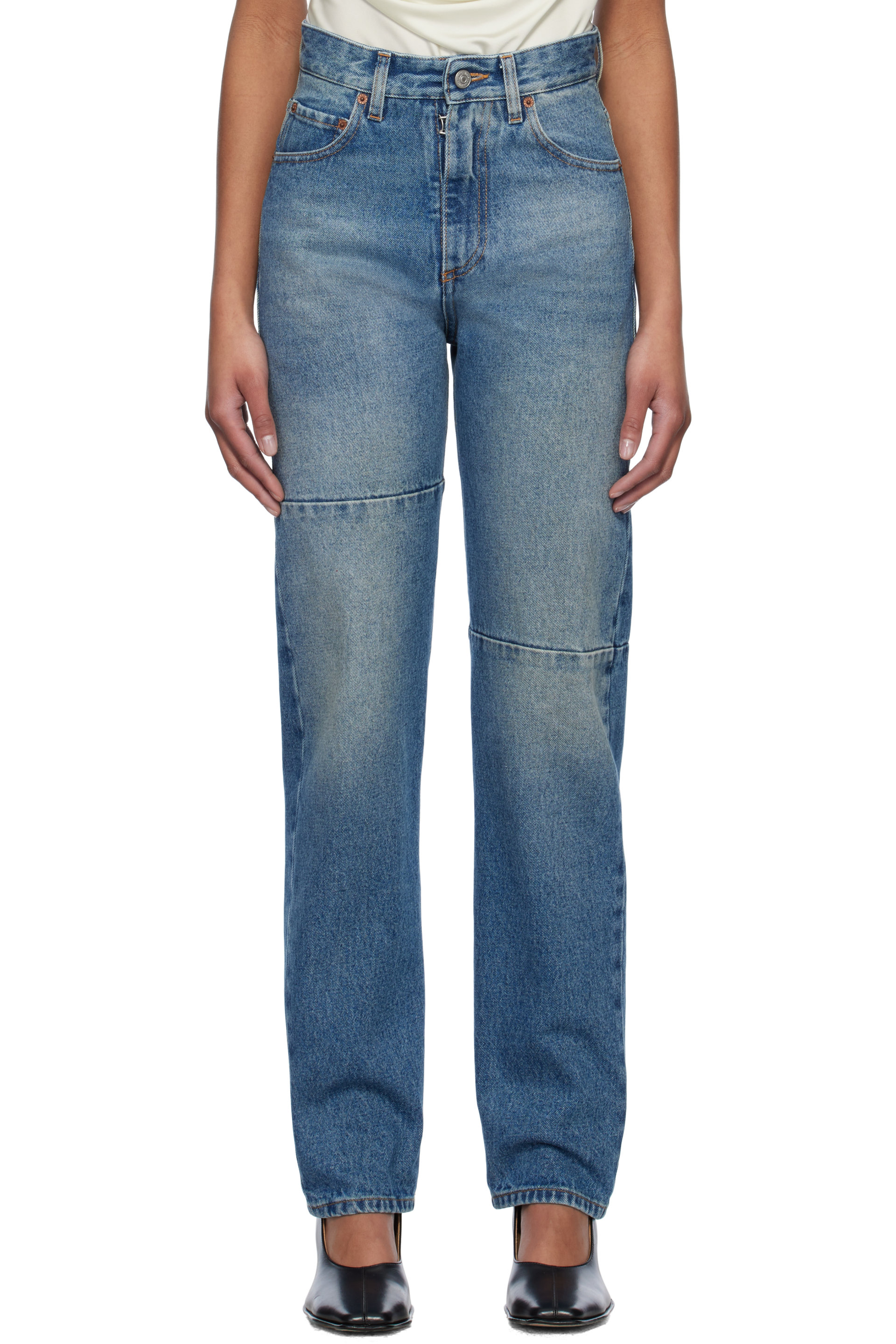 MM6 Maison Margiela - Blue Paneled Jeans