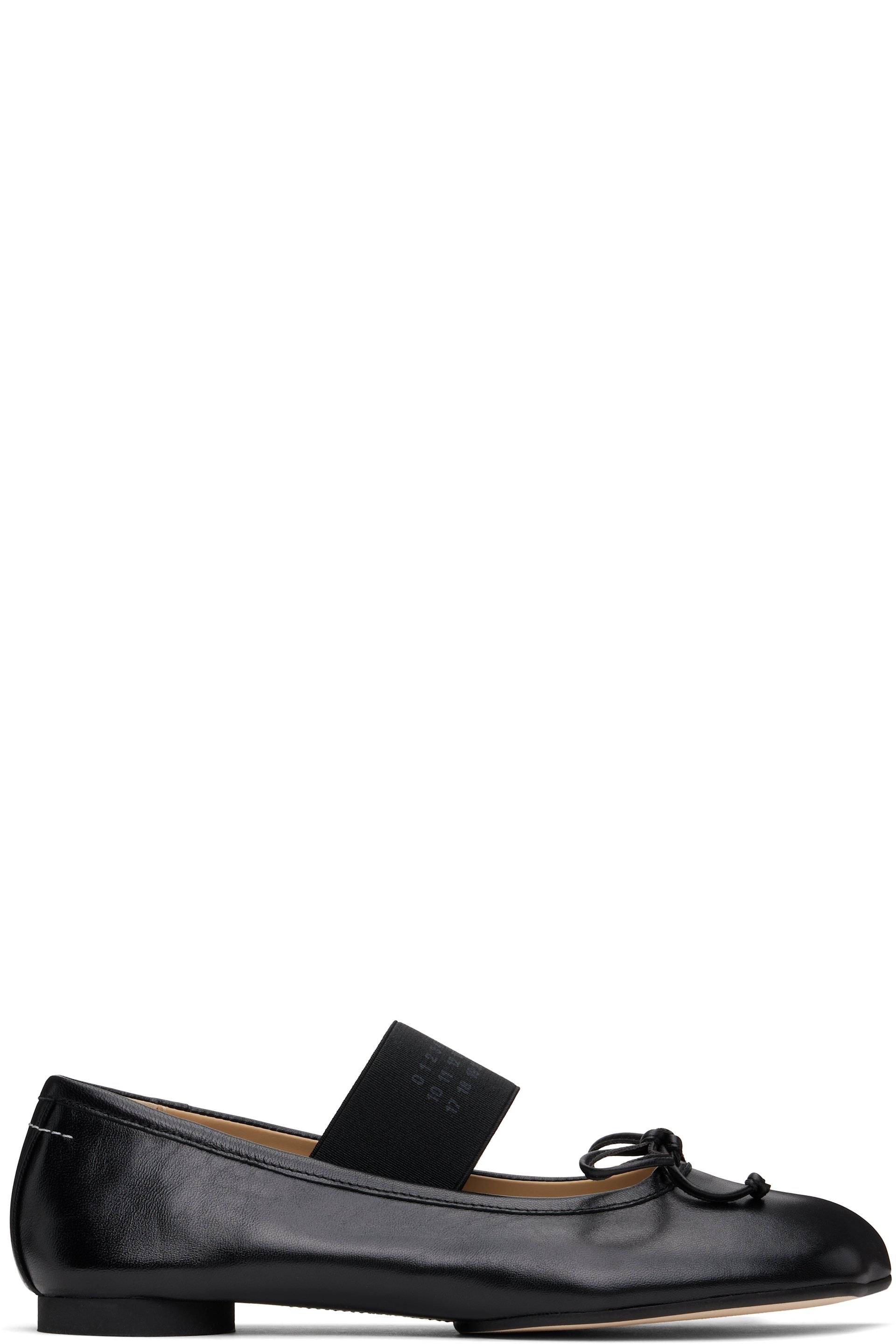 MM6 Maison Margiela - Black Anatomic Ballerina Flats