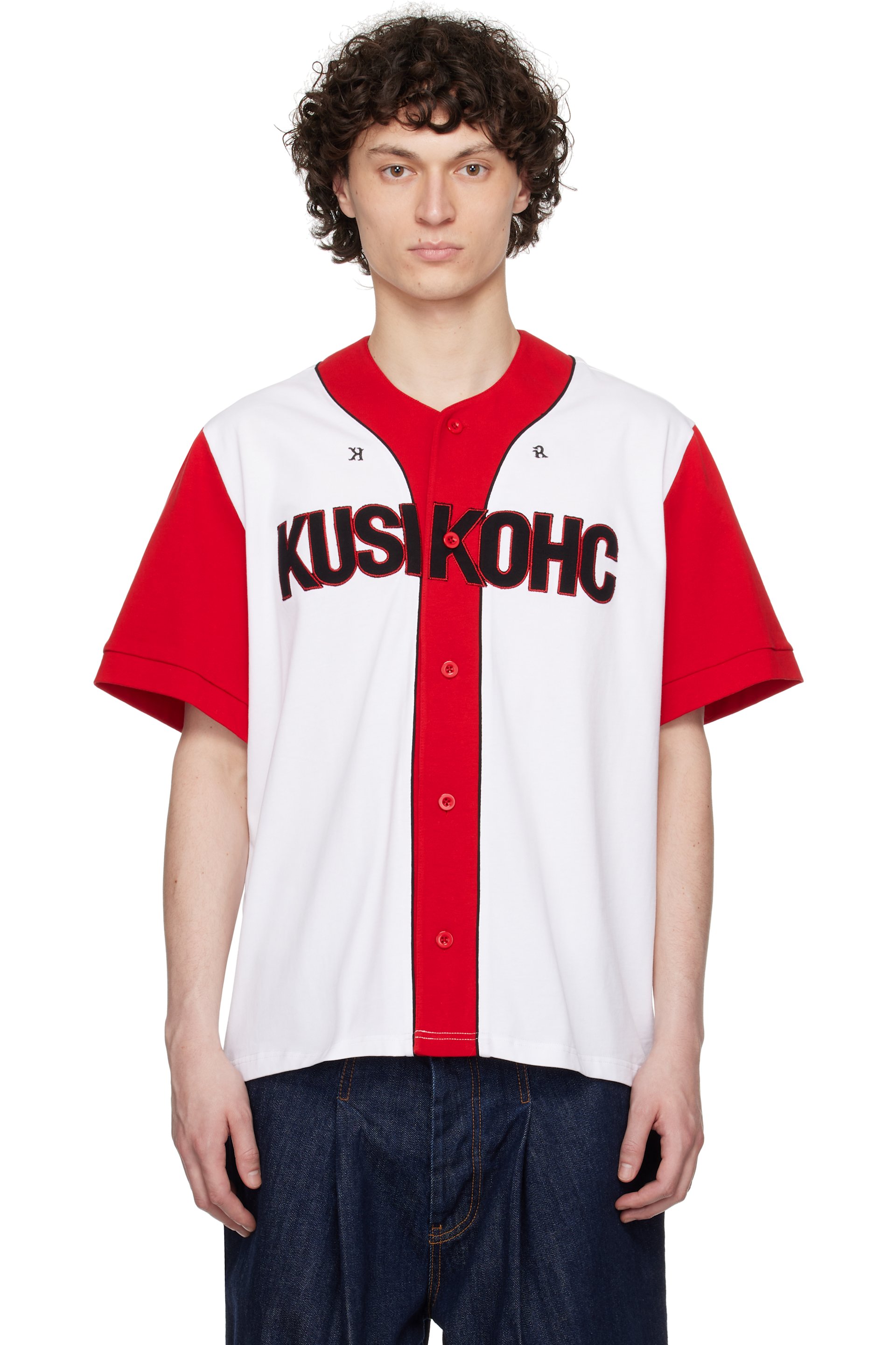 KUSIKOHC - Red & White Baseball Shirt