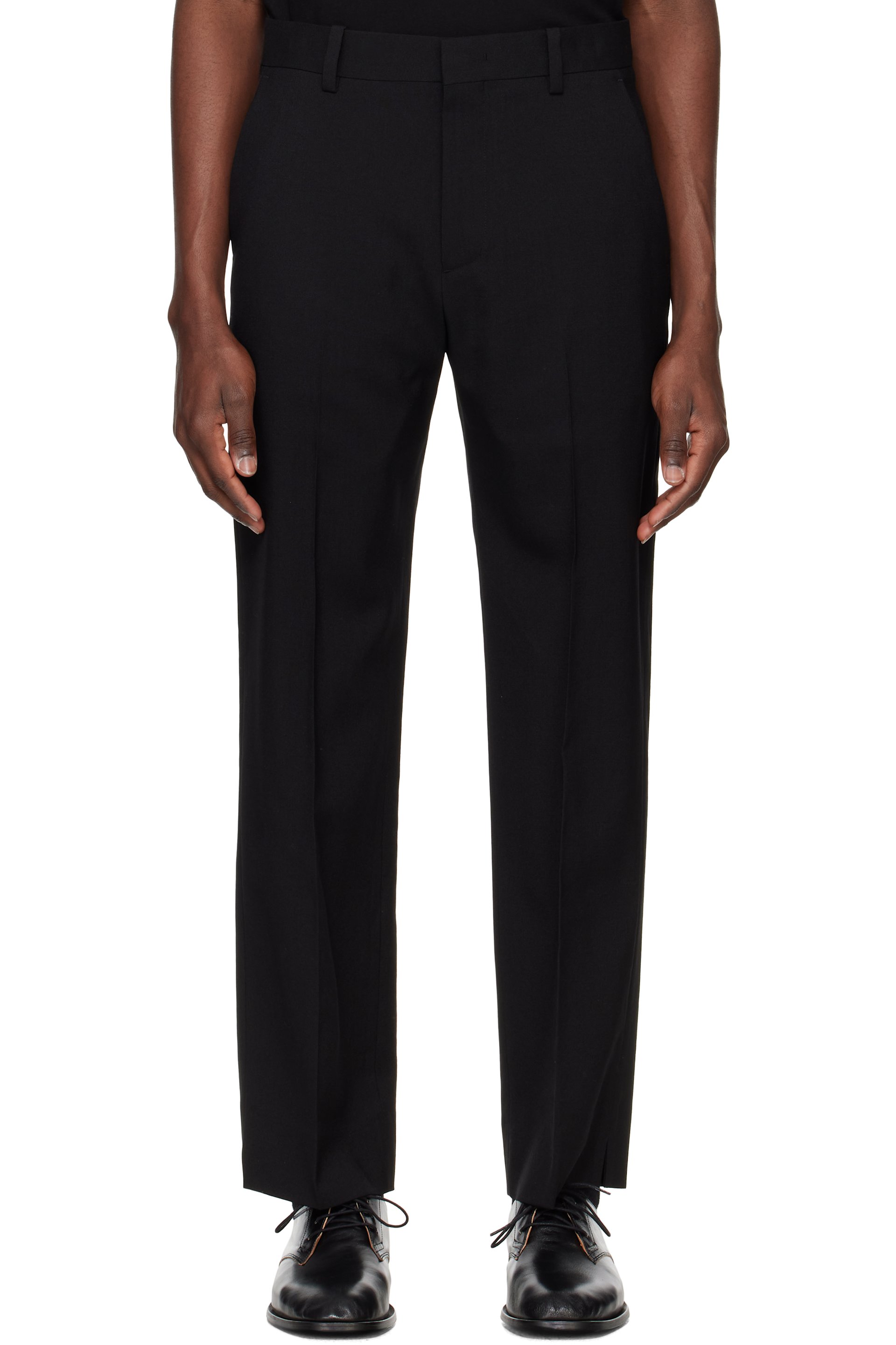 Solid Homme - Black Wool Trousers