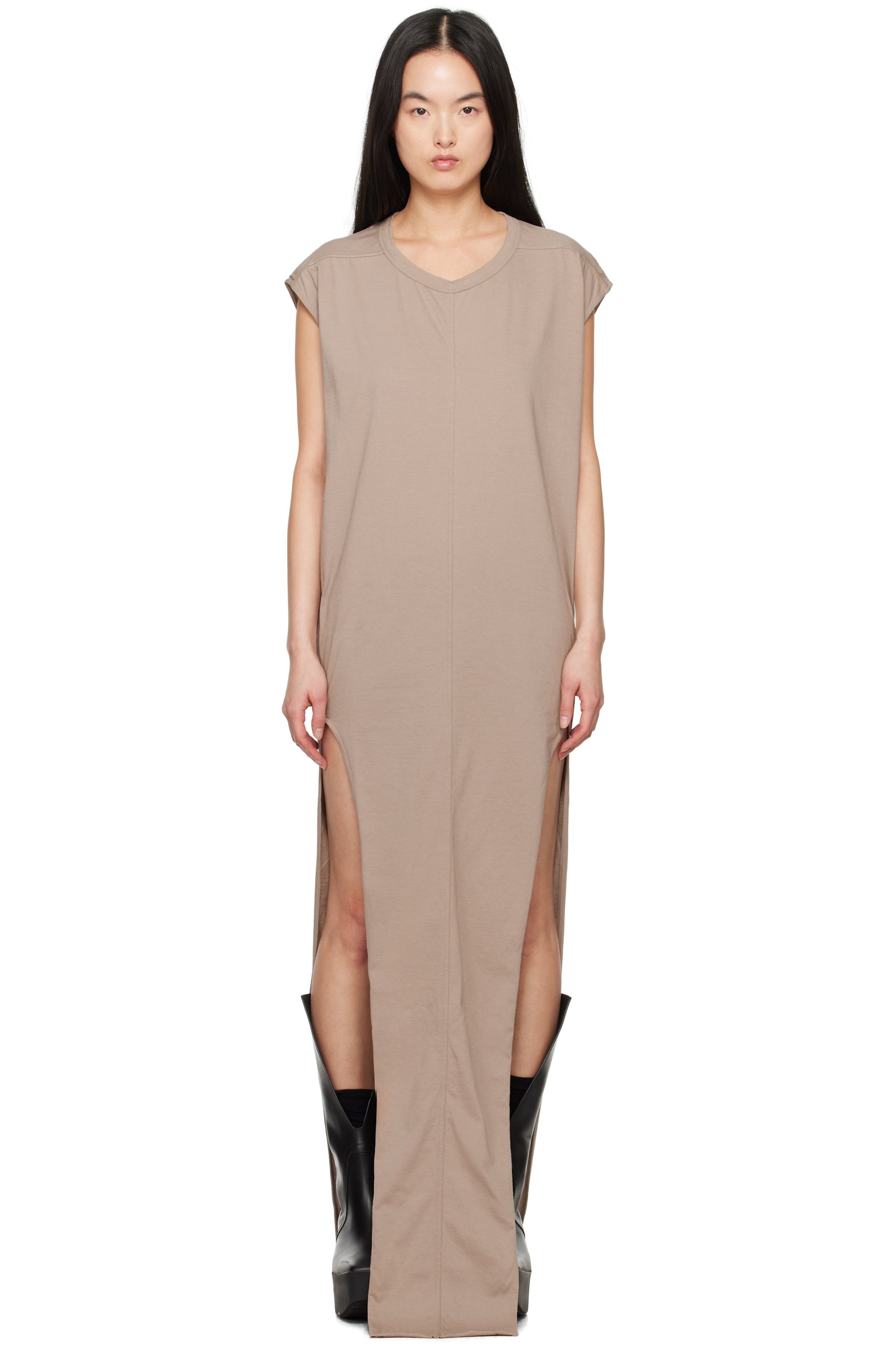 Rick Owens - トープ Hollywood Arrowhead マキシワンピース